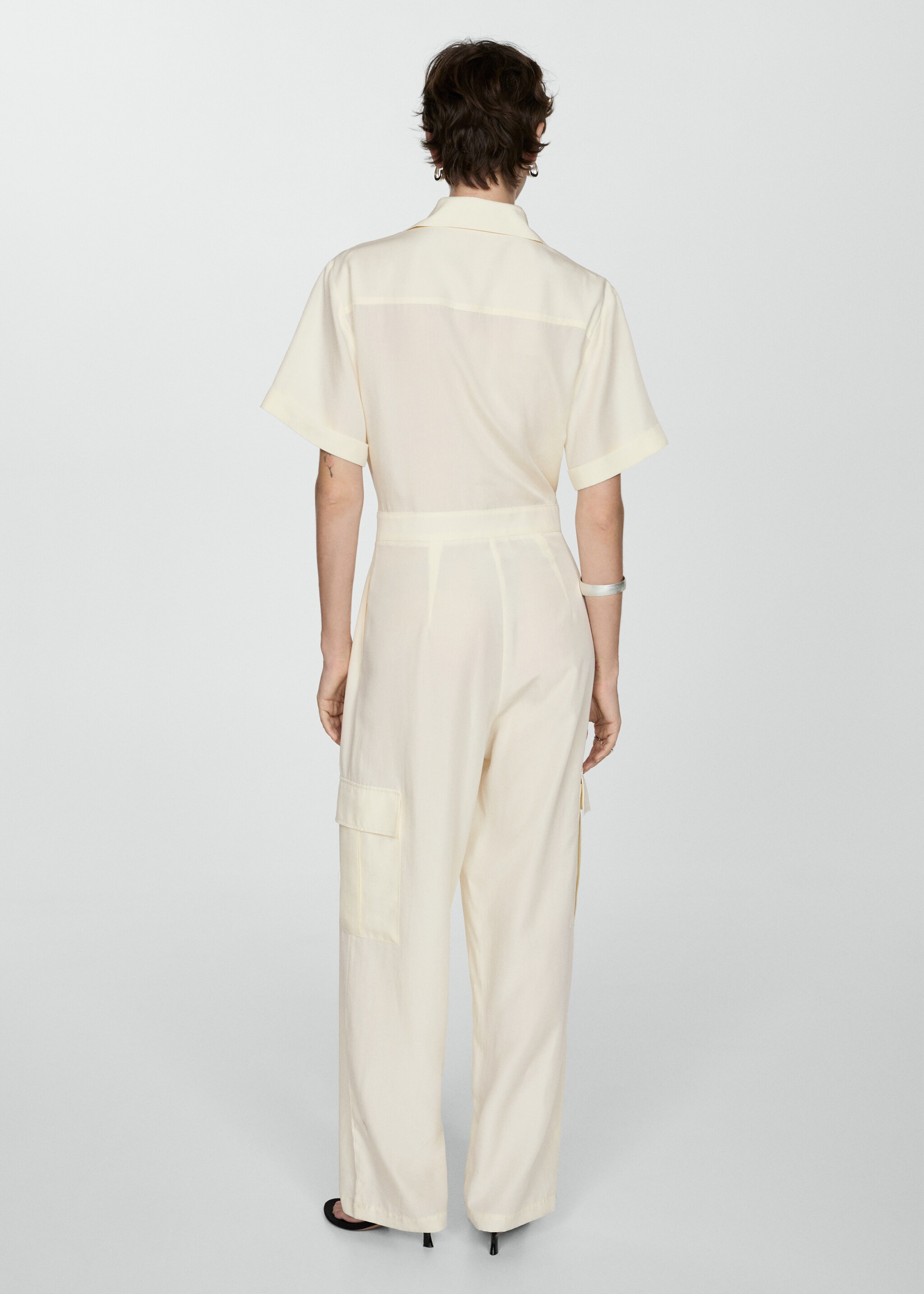 Lyocell shirt jumpsuit - Reverse of the article