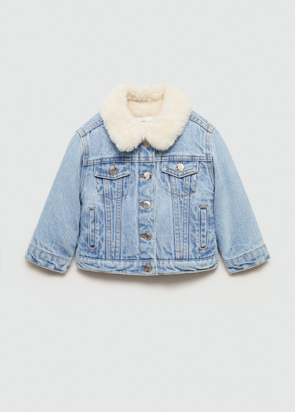 Jean jacket with fur for kids best sale
