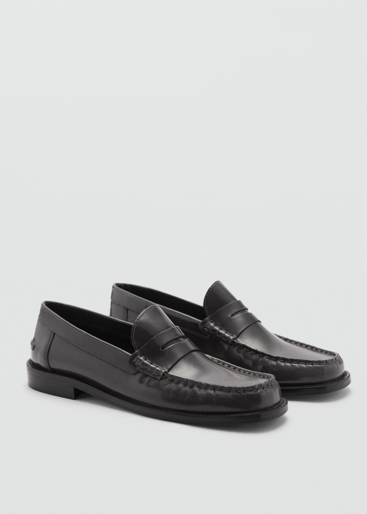 Mocassins cuir - Plan moyen