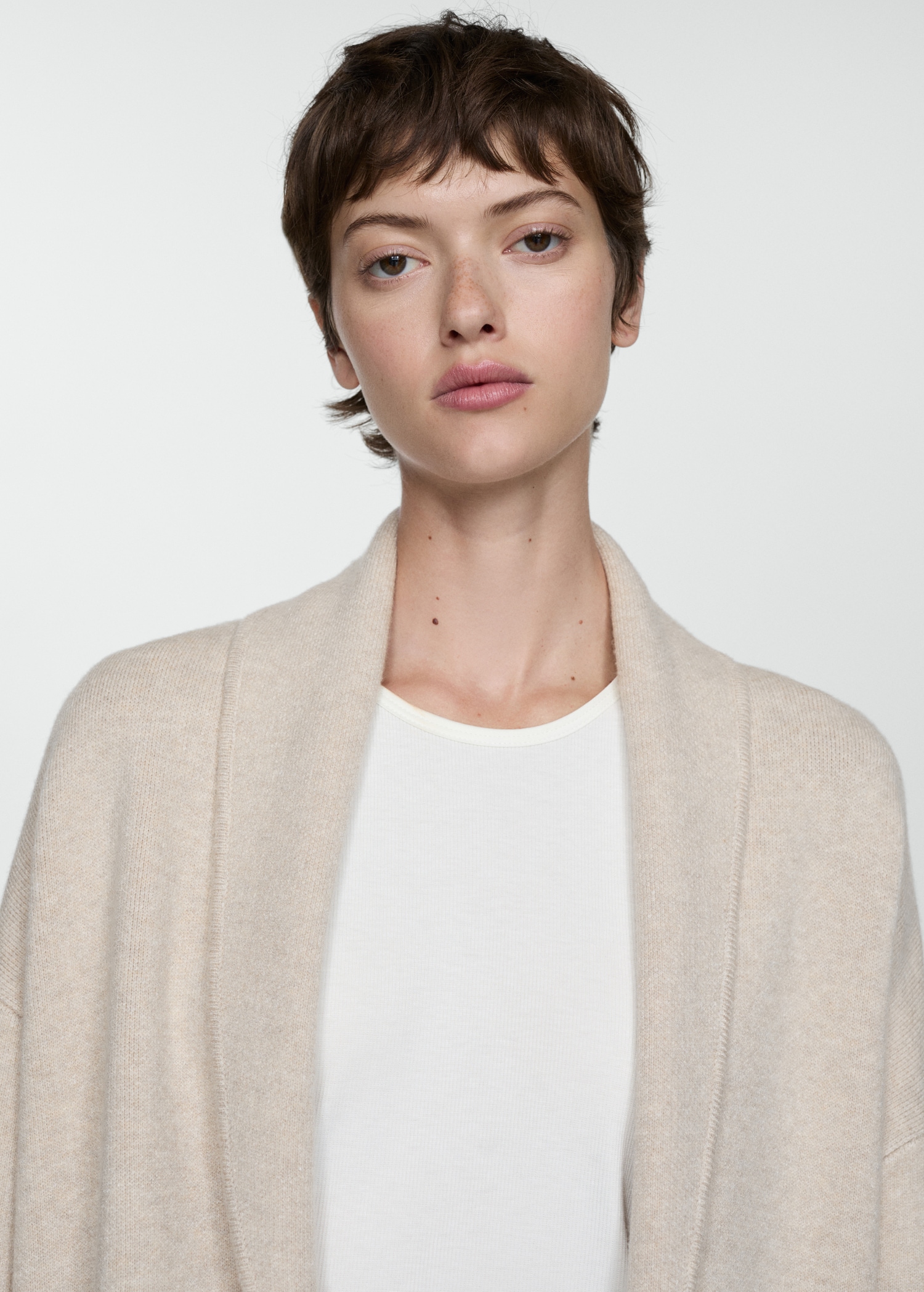 Manteau oversize maille poches - Détail de l'article 1
