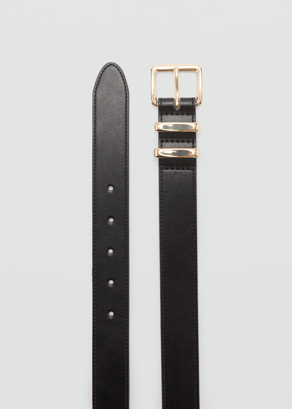 Boutique Belt - Square Buckle (Dark Beige)