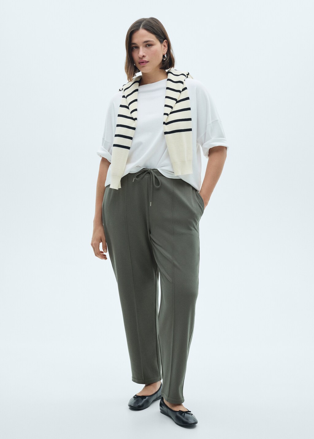 Jogger trousers with seam detail - Women | MANGO USA Jogger trousers with seam detail - Women | MANGO USA