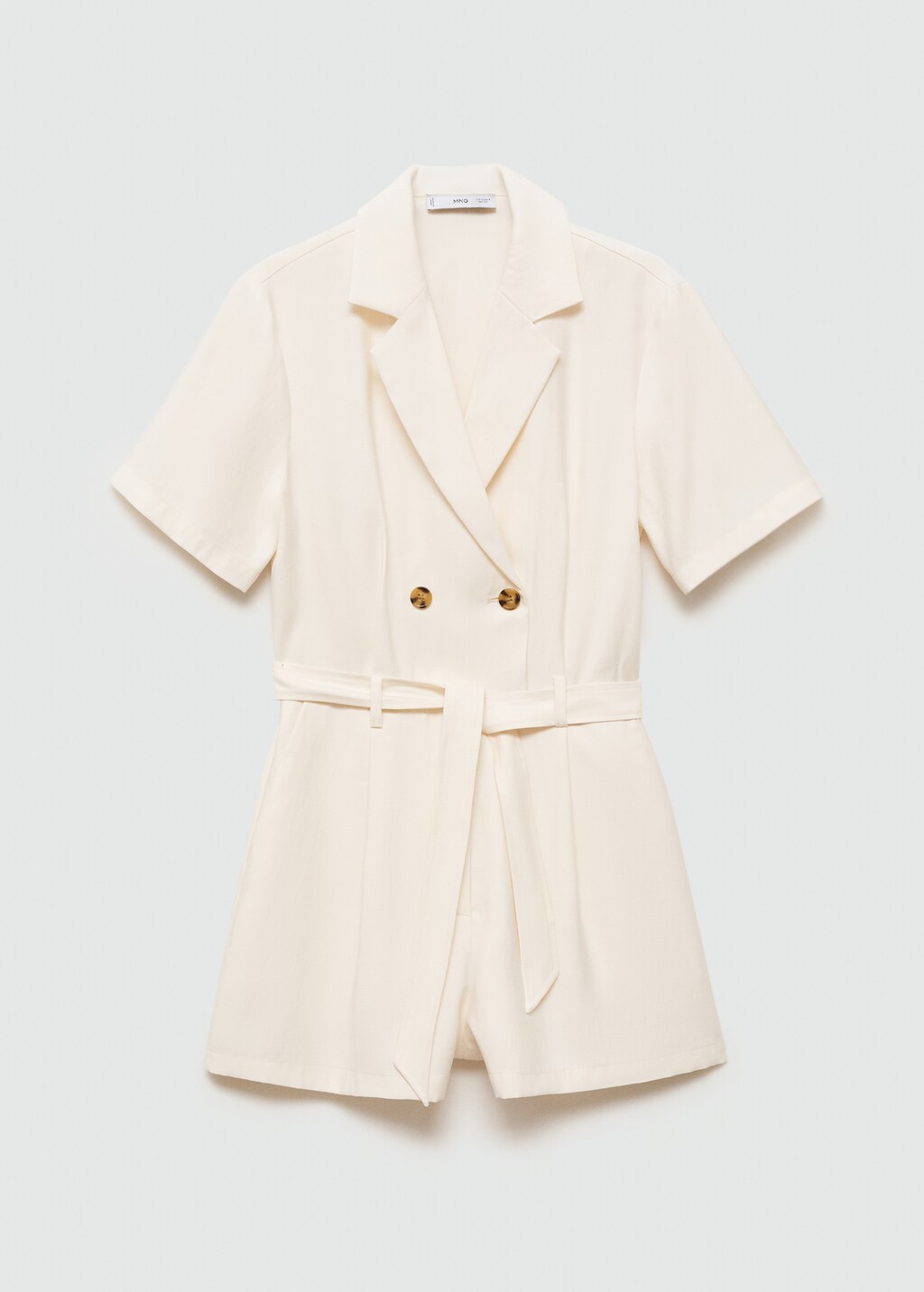 Short jumpsuit with tortoiseshell buttons Women MANGO Philippines