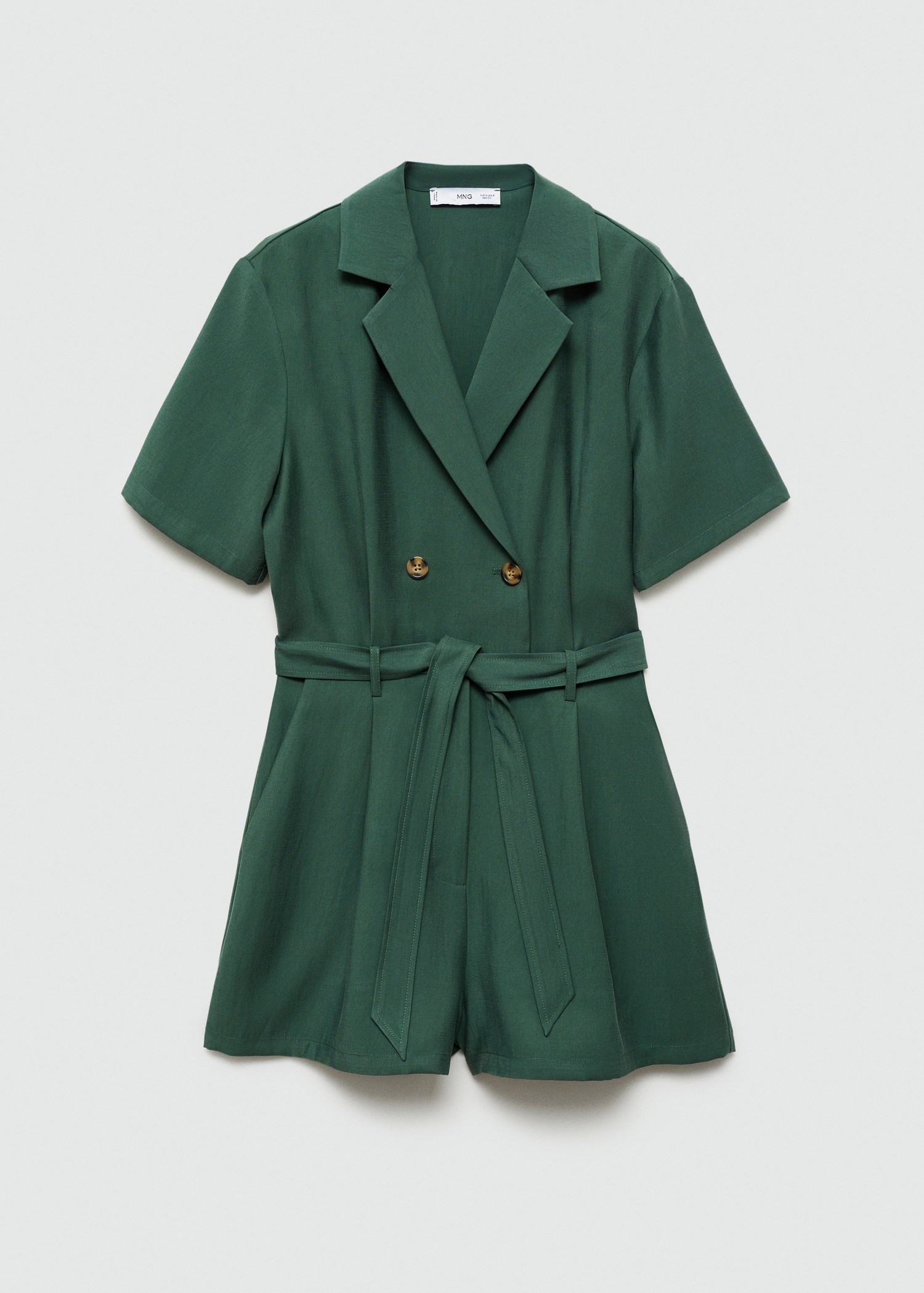 Short jumpsuit with tortoiseshell buttons - Article without model