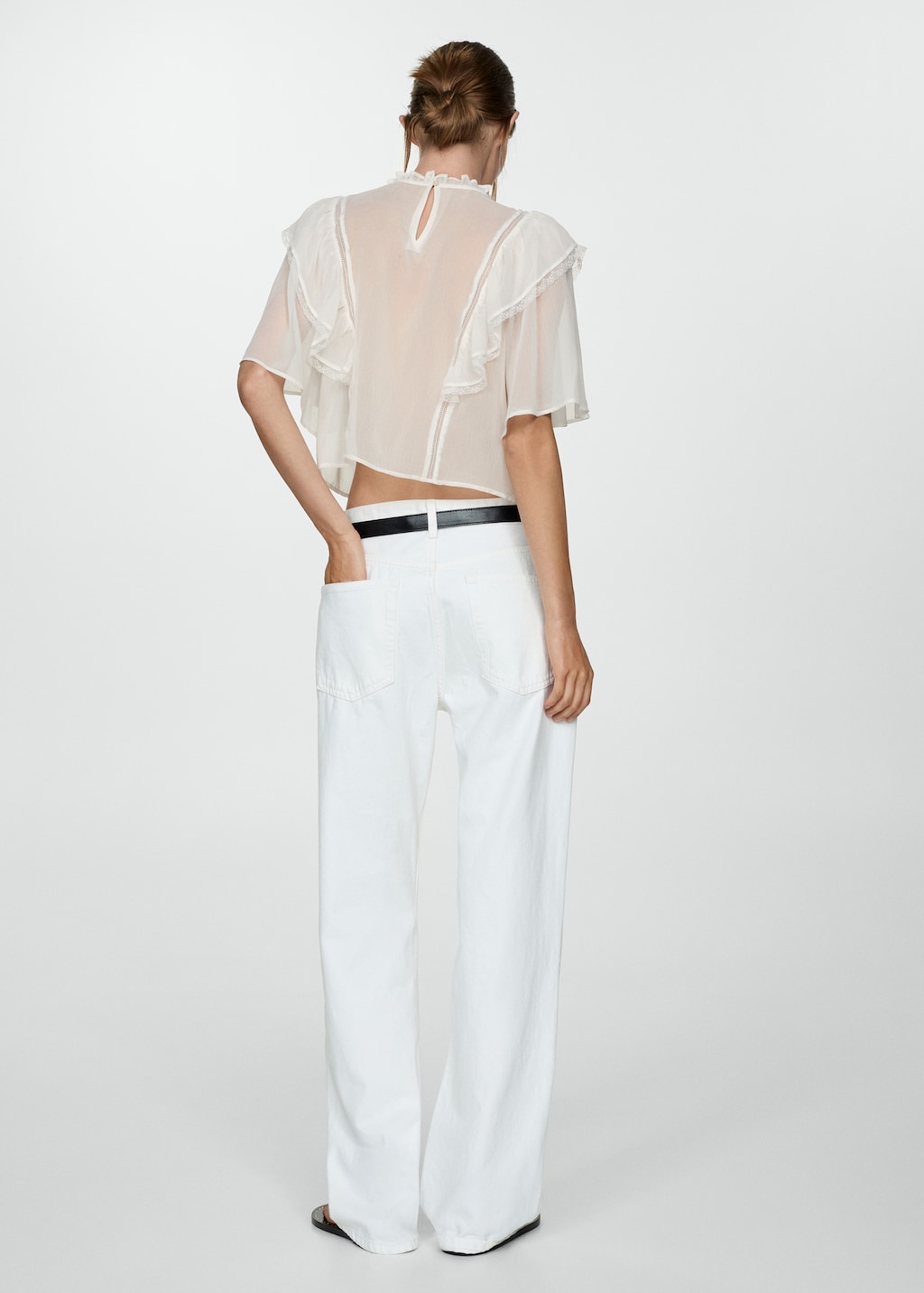 Fluid blouse with embroidered details - Women | MANGO USA