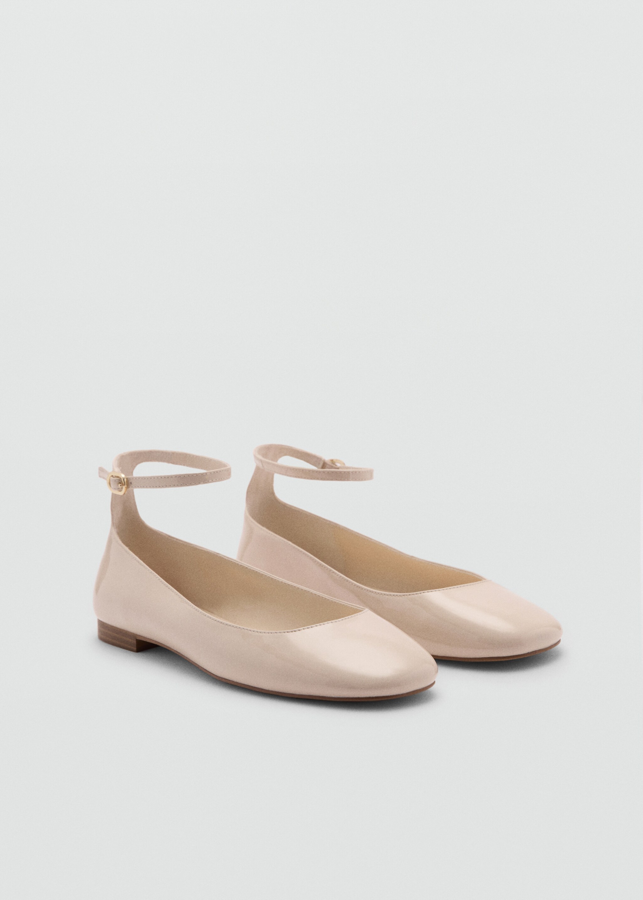 Patent leather-effect ballet flats - Medium plane