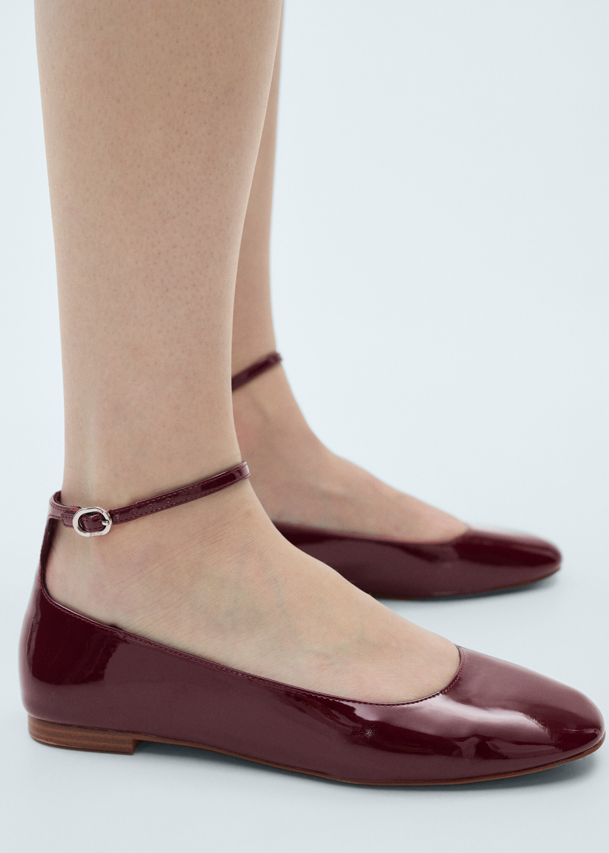 Sepatu flat ballet efek kulit paten - Rincian barang 9