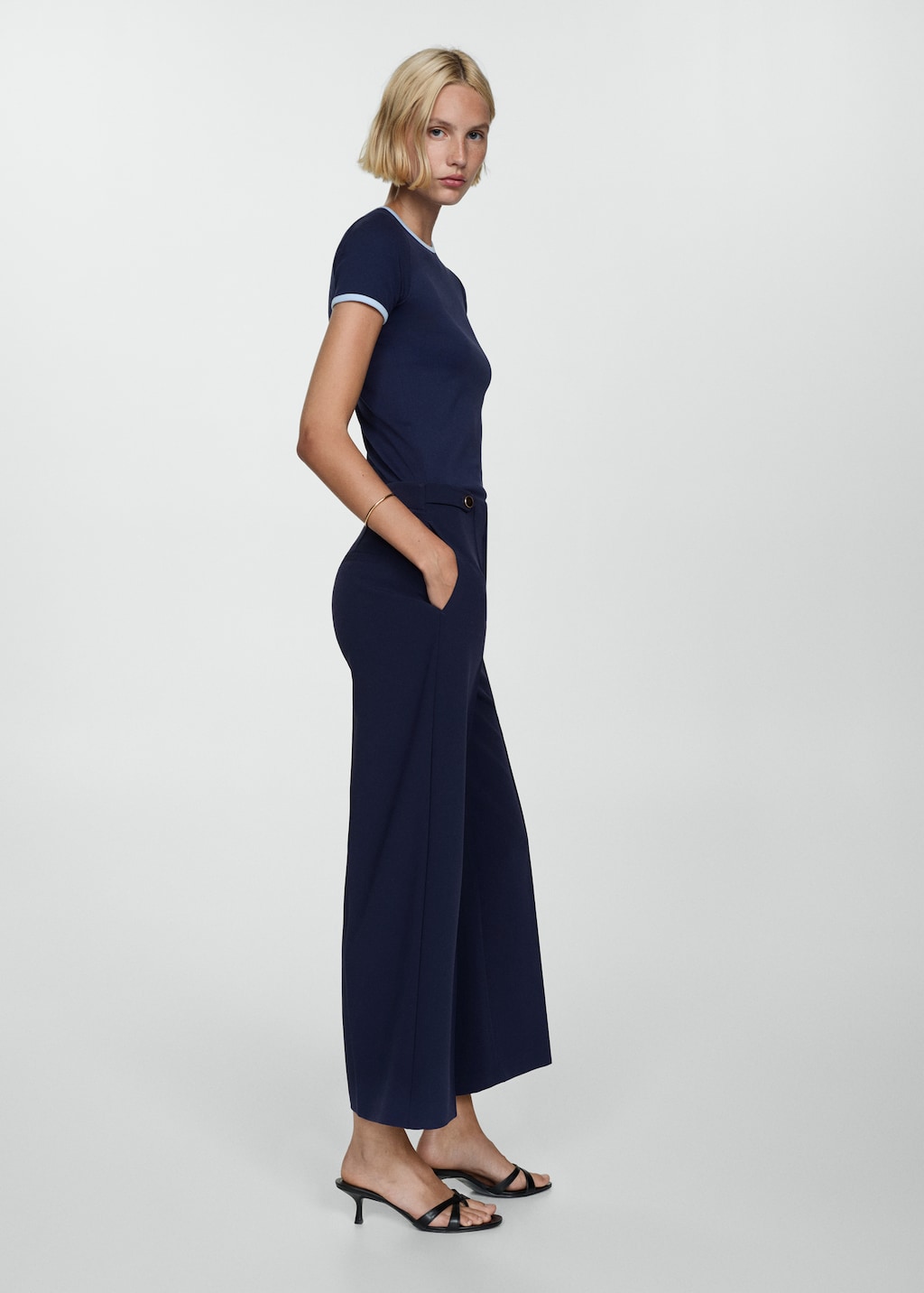 Mango Buttons straight-fit trousers thumbnail