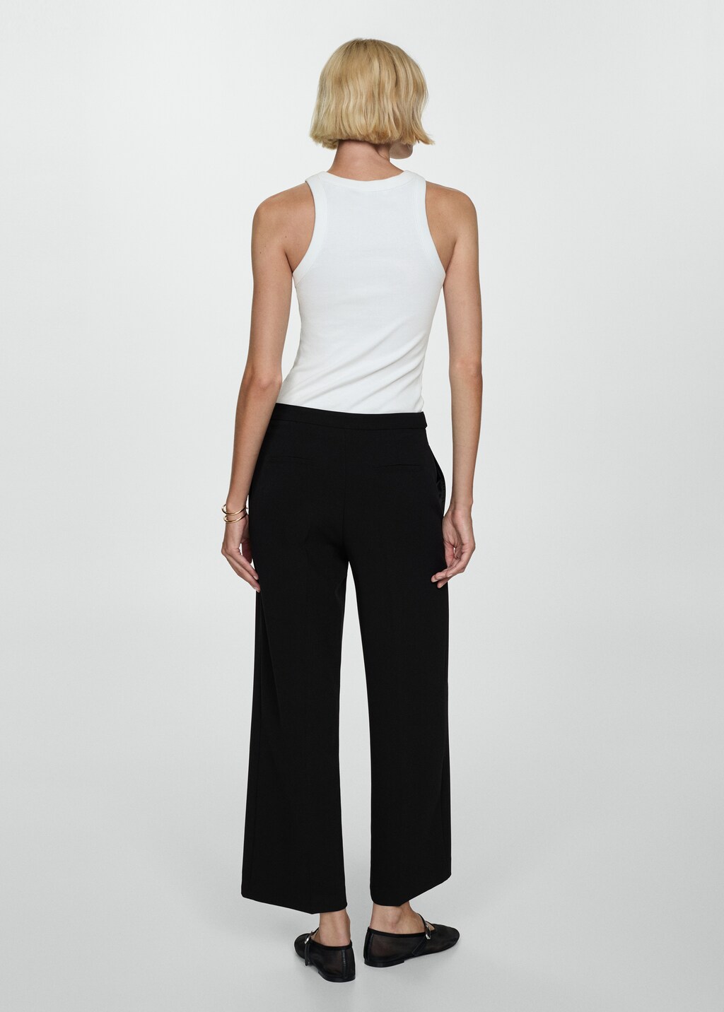 Buttons straight-fit pants - image 3