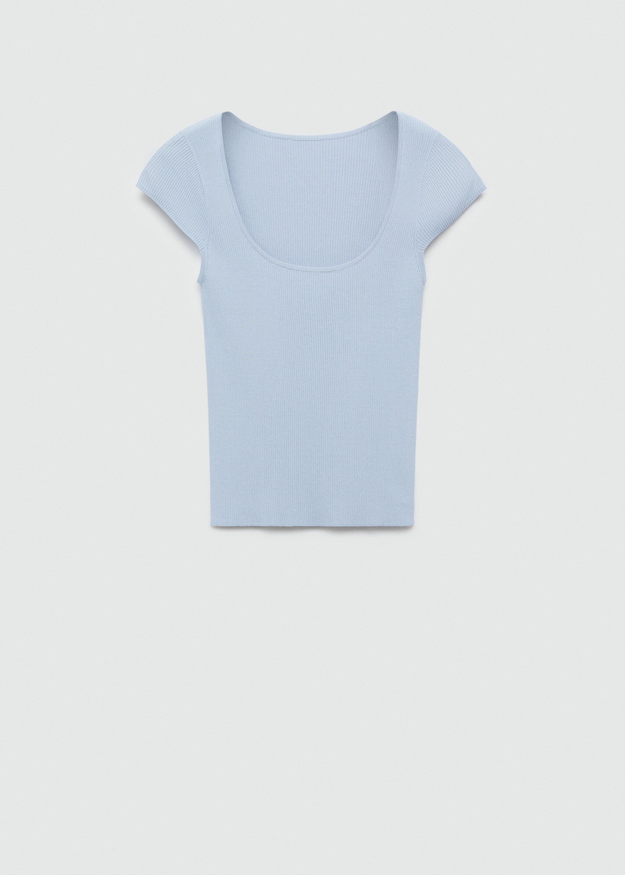 Fine ribbed knit top - Изделие без модели