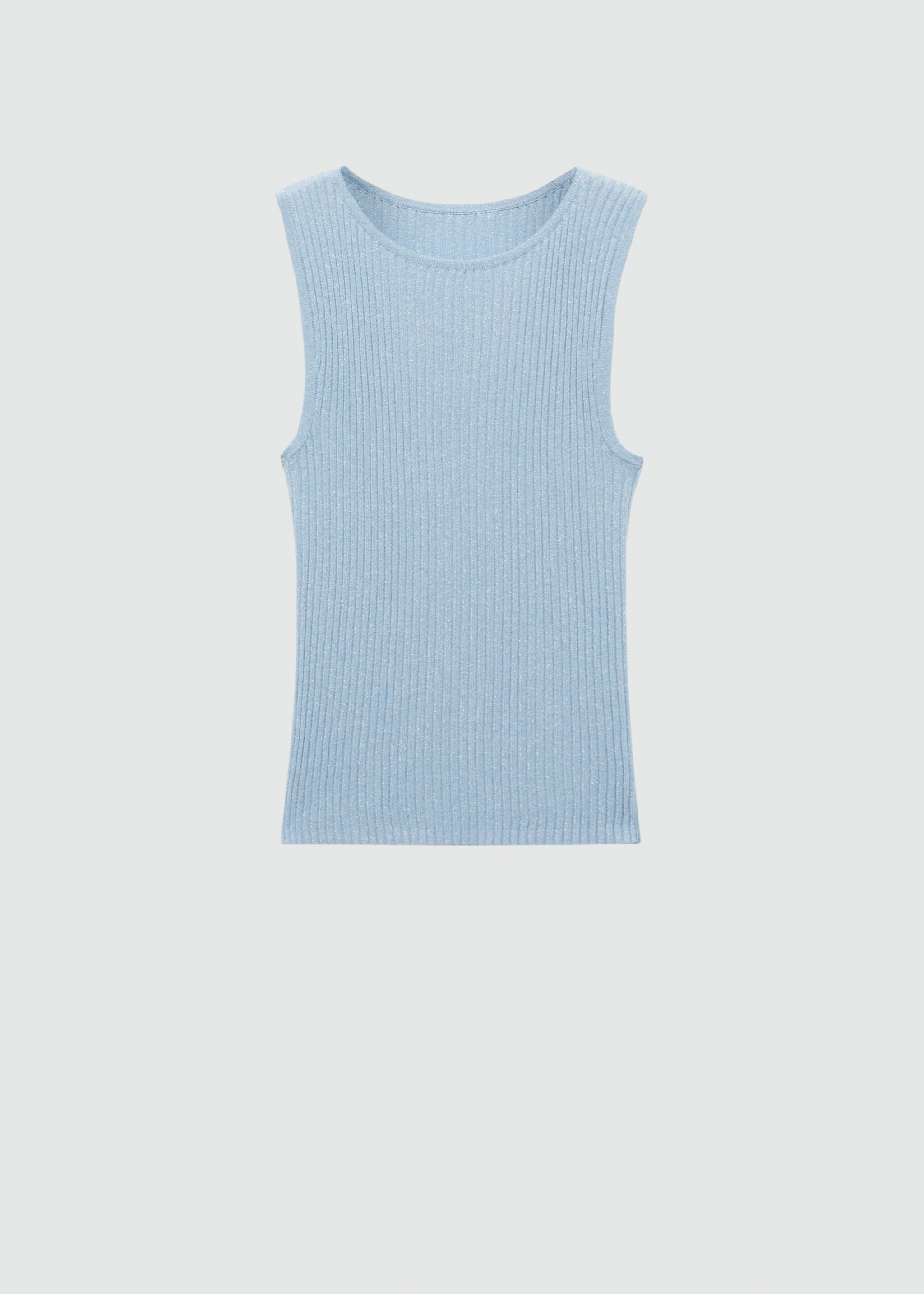 Топ из трикотажа в рубчик - Изделие без модели, Небесно-голубой. Ref: 77084031-00.