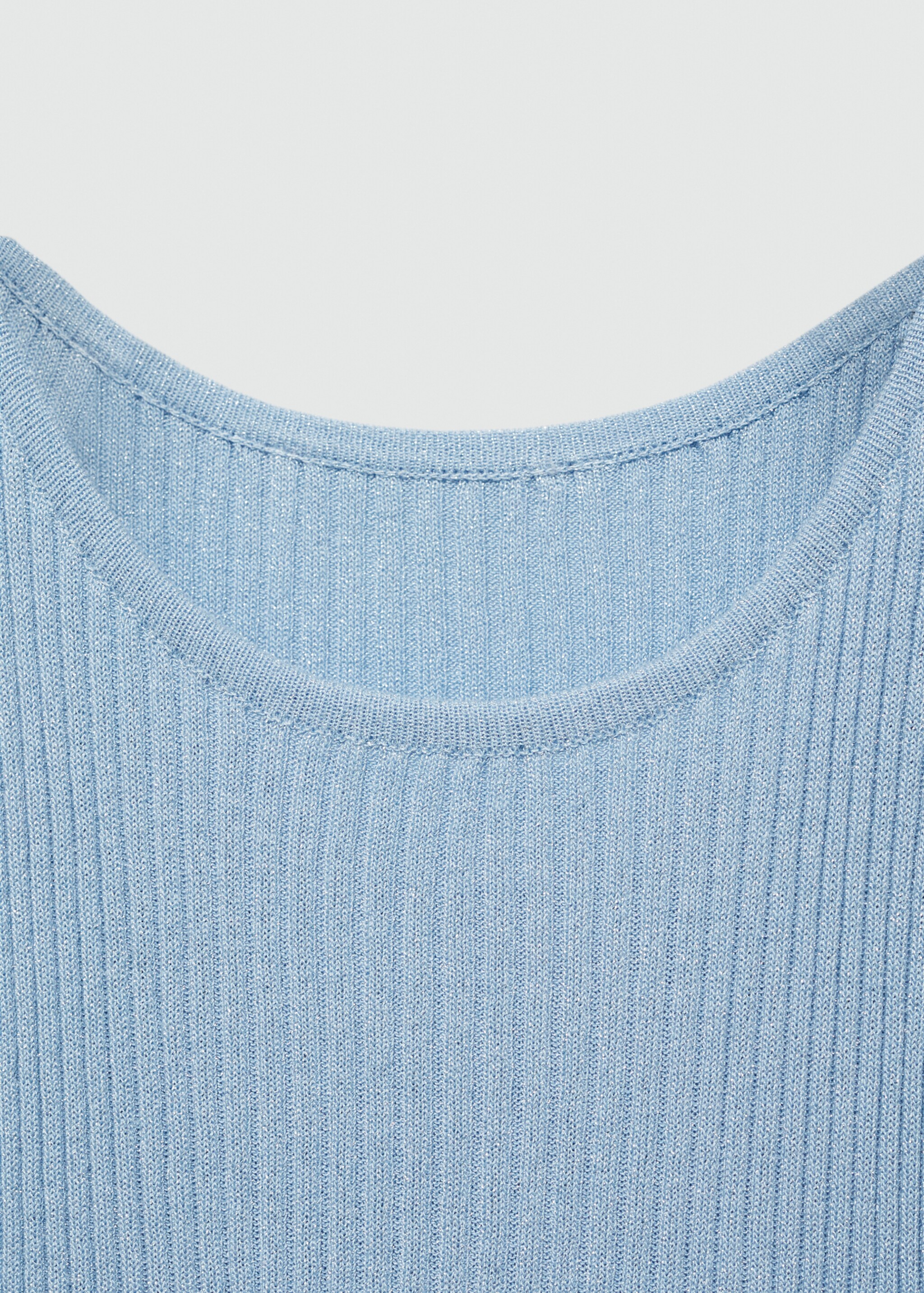 Топ из трикотажа в рубчик - Деталь изделия 8, Небесно-голубой. Ref: 77084031-00.