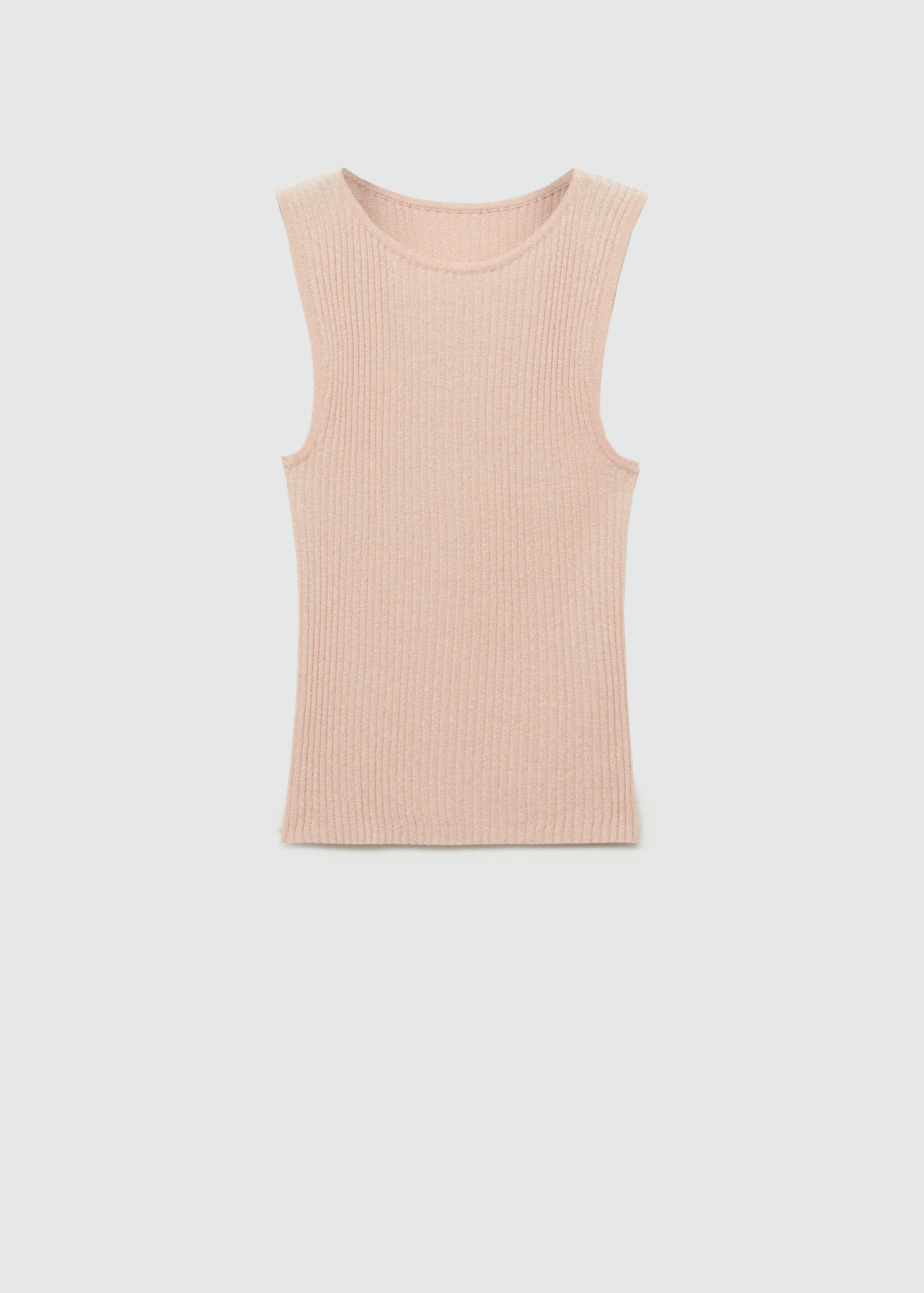 Ribbed knit top - Article without model, Pale Pink. Ref: 77084031-00.