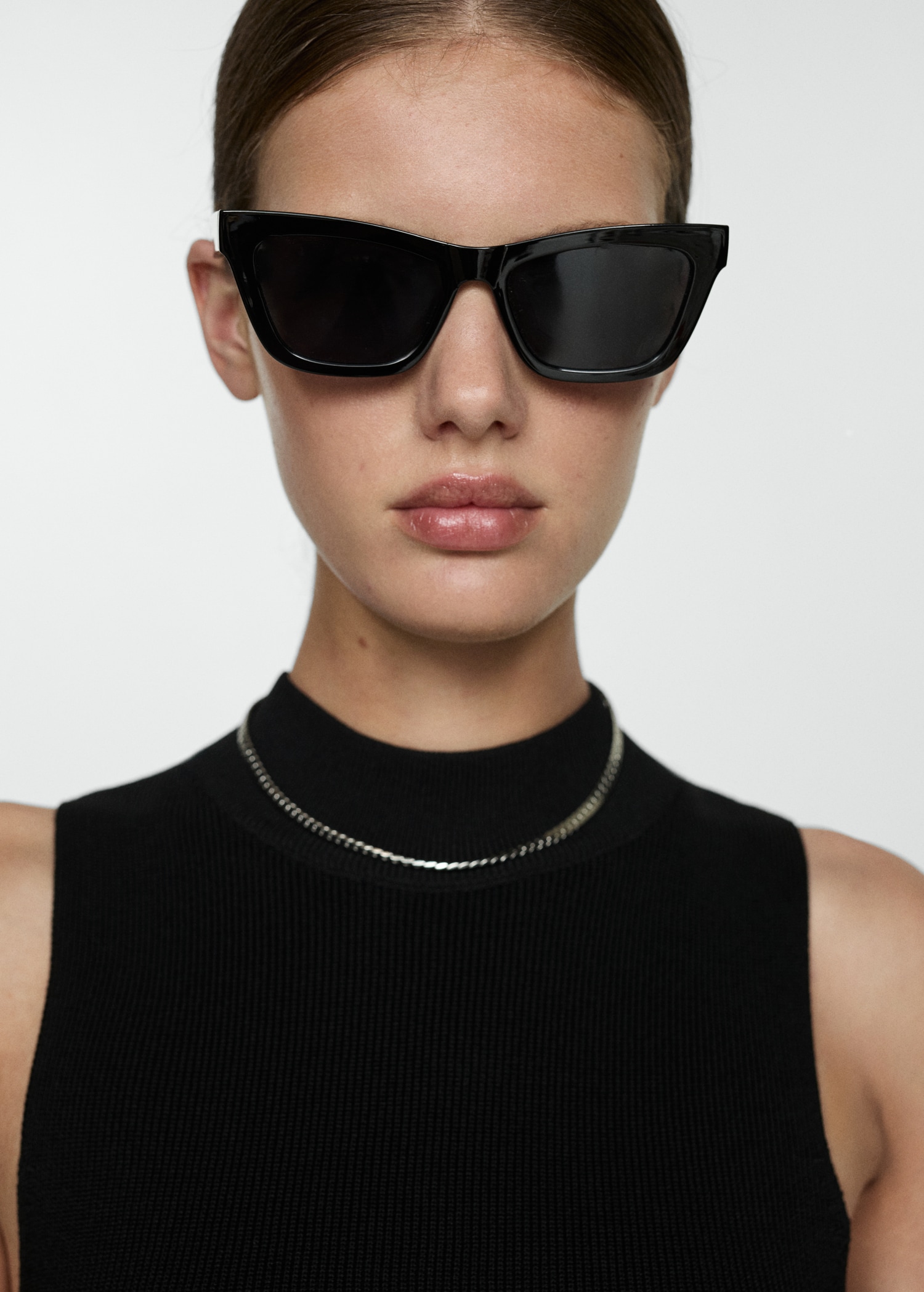 Perkins-neck knitted dress - Details of the article 1