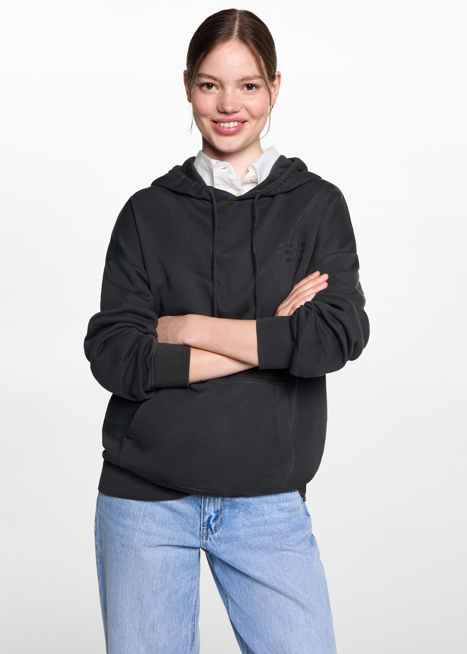 Embroidered hoodie - Medium plane