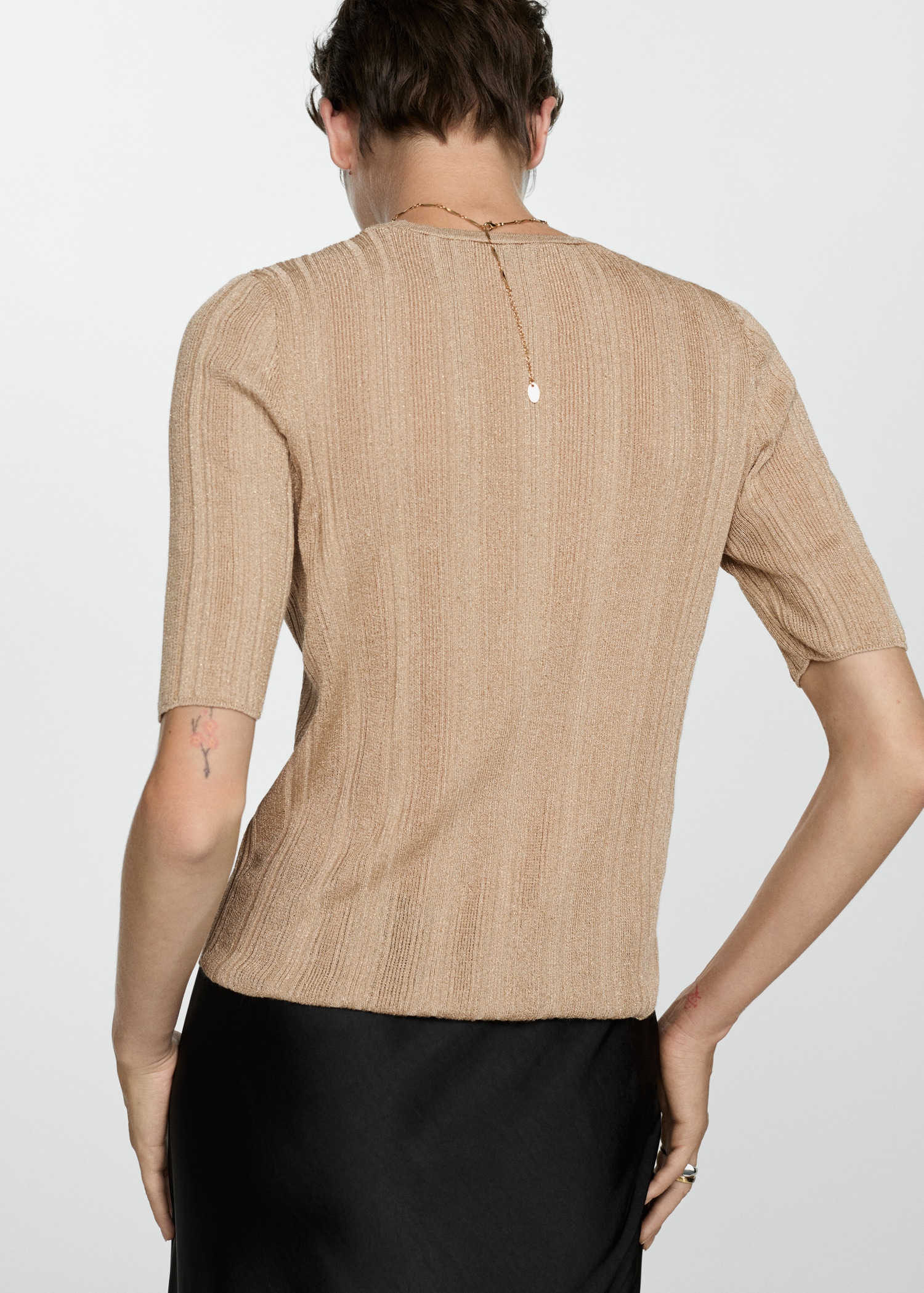 Top din tricot lurex - Spatele articolului