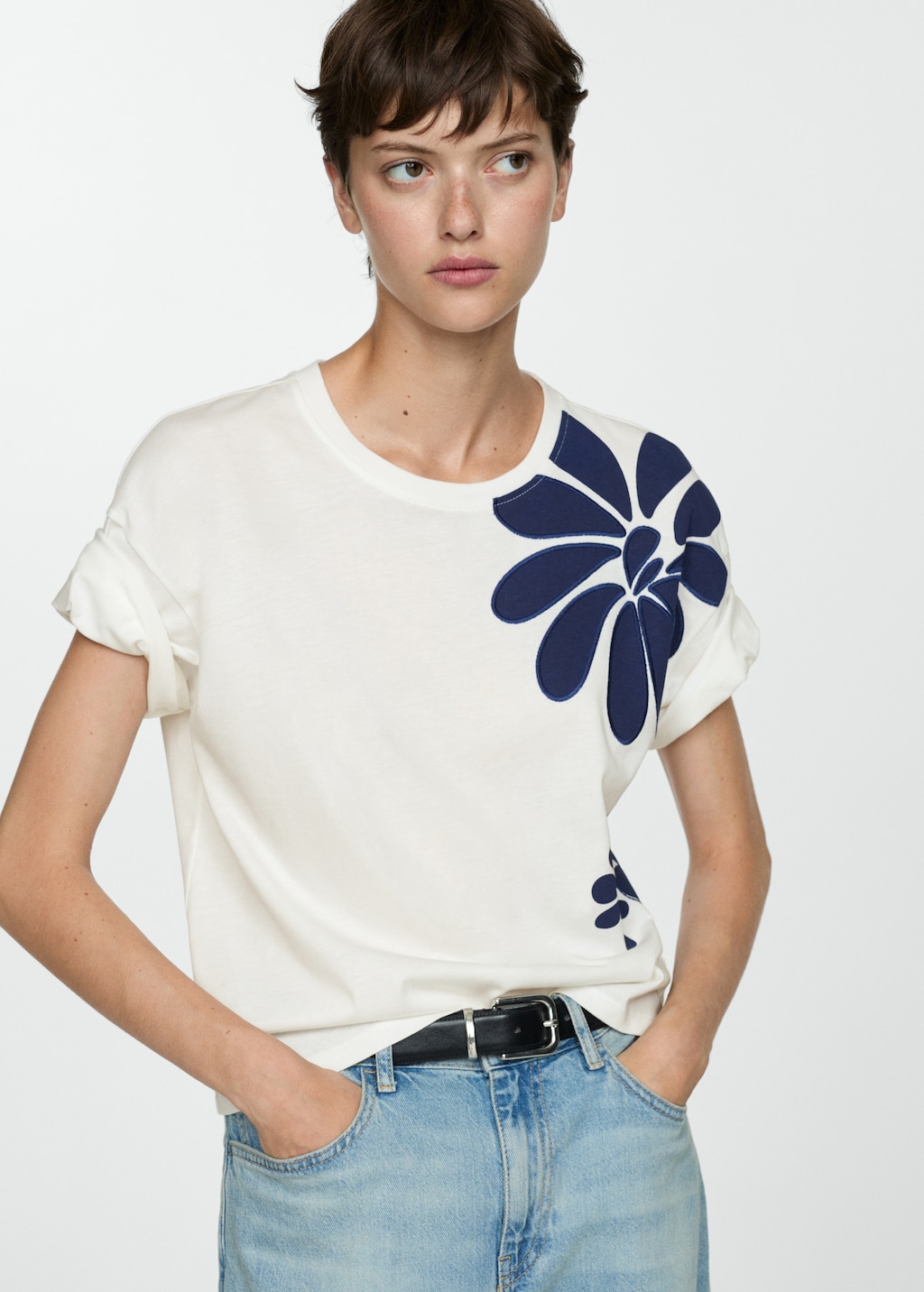 Katoenen T shirt met print