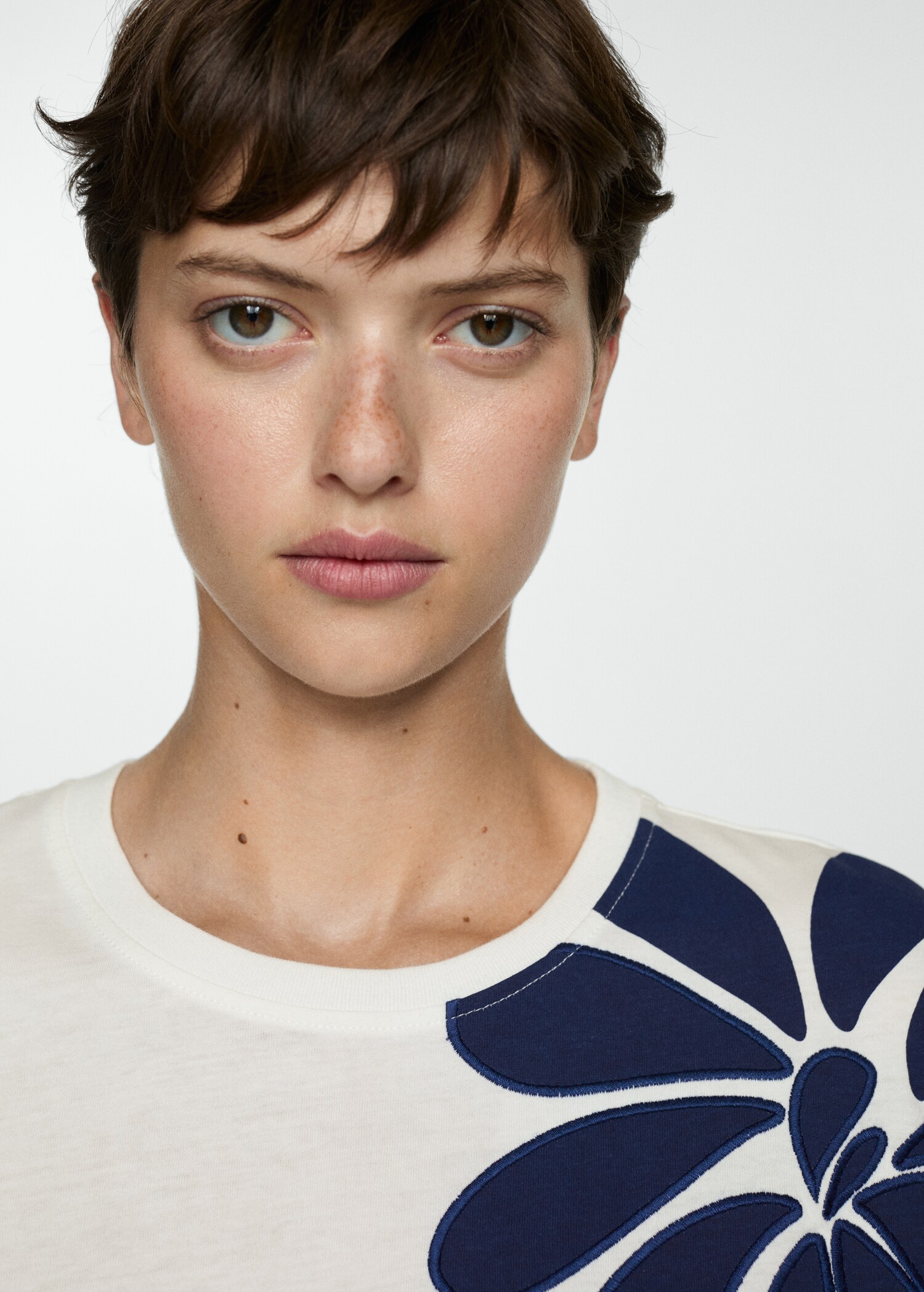 Printed cotton-blend T-shirt - Details of the article 1