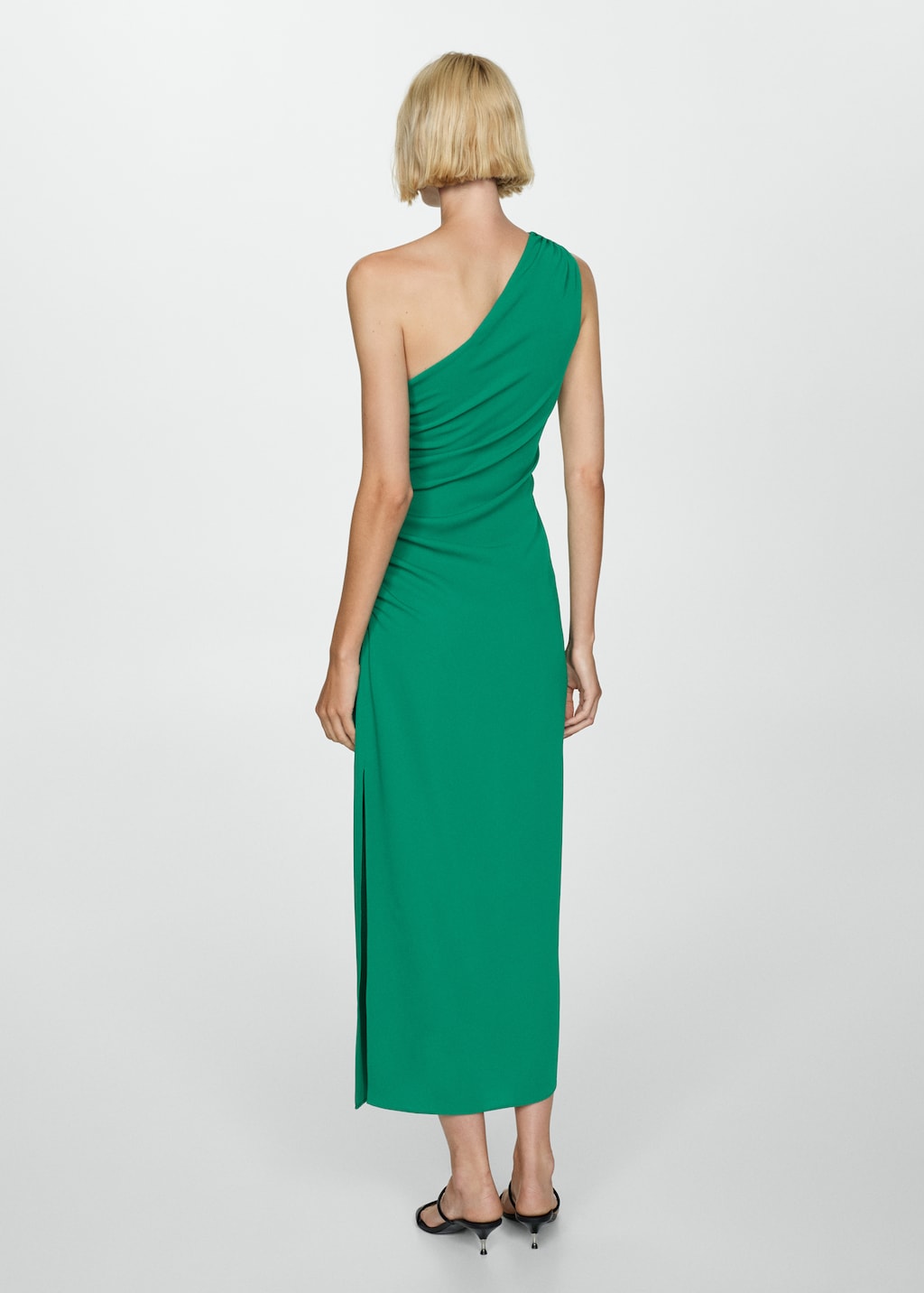 Robe asymetrique details drapes Femme MANGO France metropolitaine