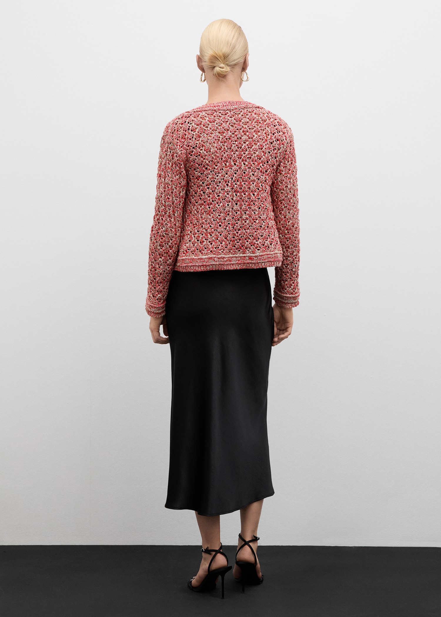 Cardigan ajouré chiné Lurex - Verso de l’article