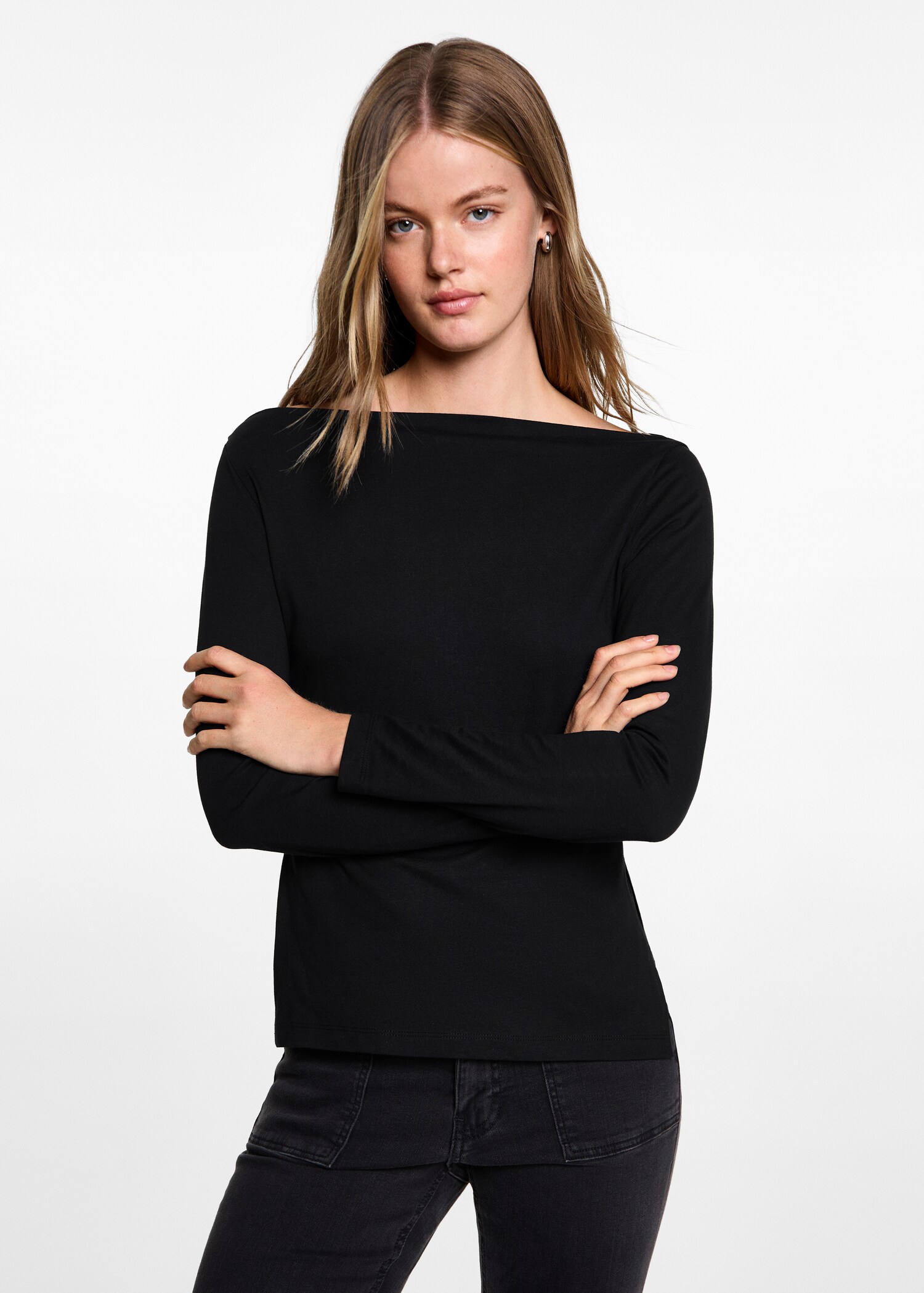 T-shirt with gathered details - Medium plane