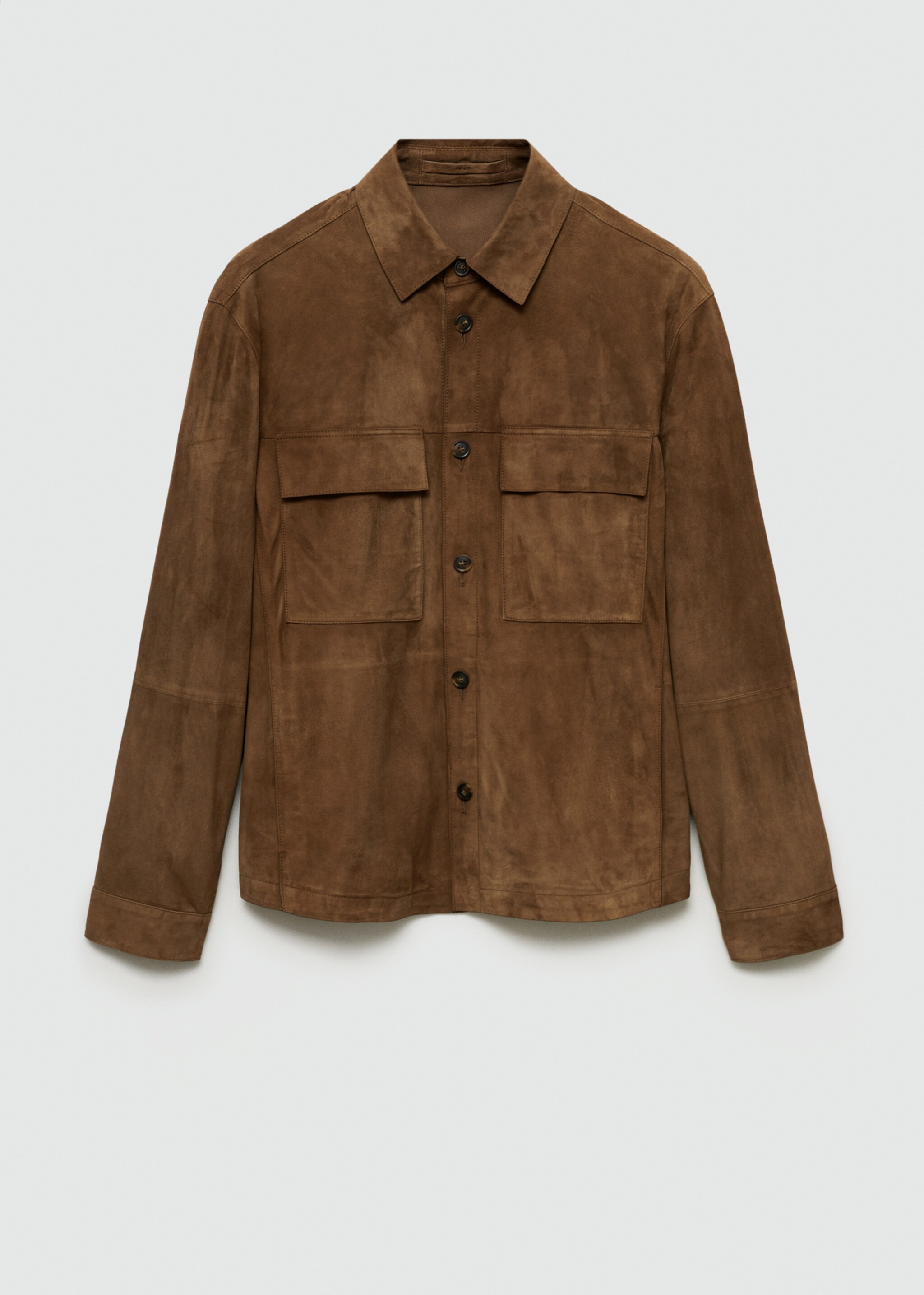 100% suede overshirt with pockets - Article without model