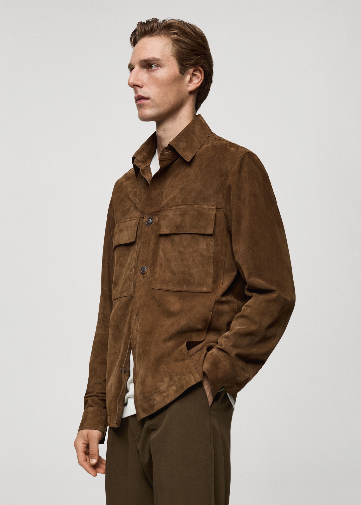 Surchemise 100 % cuir daim poches - Détail de l'article 2