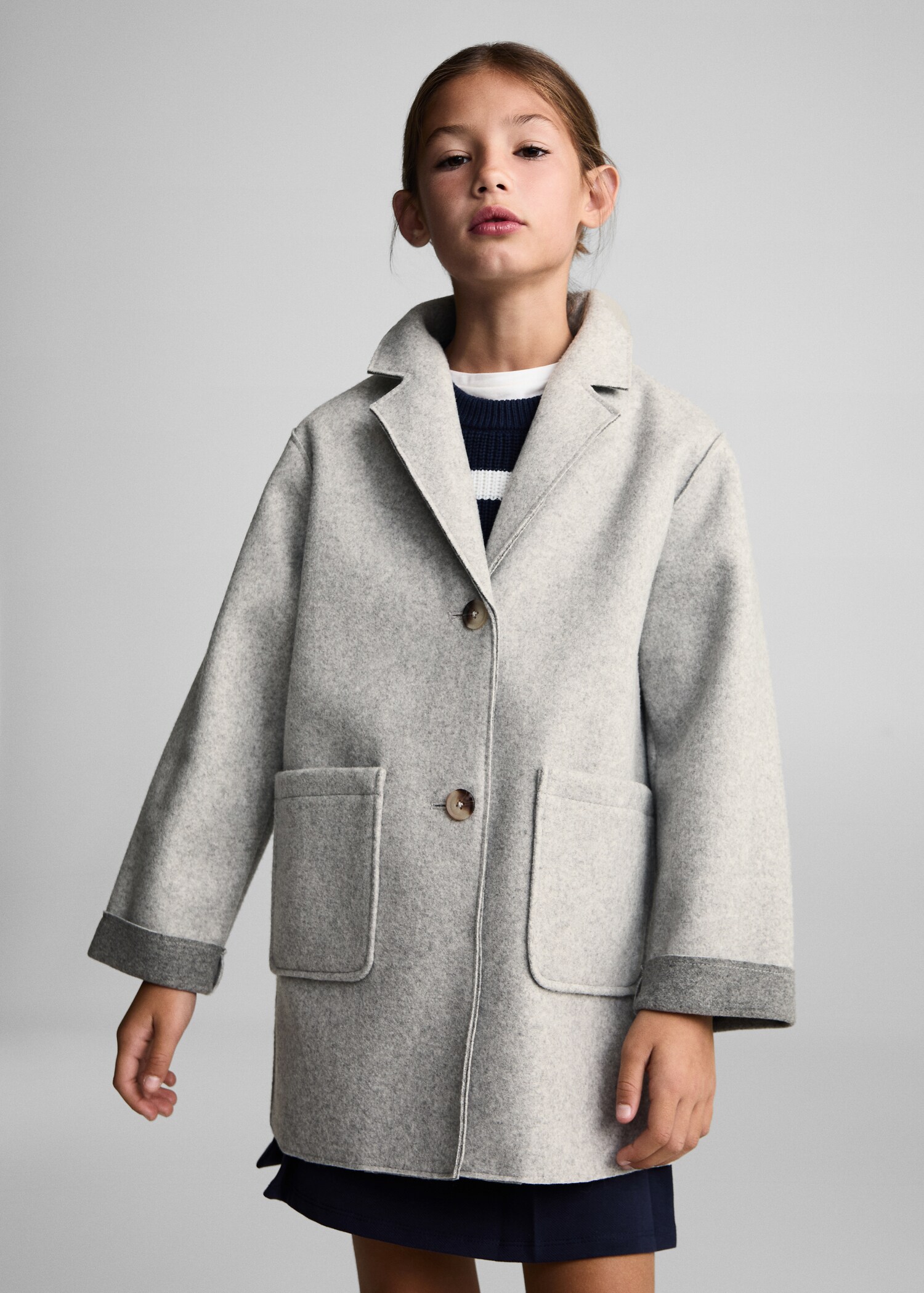 Cloth coat with pockets - Medium plane