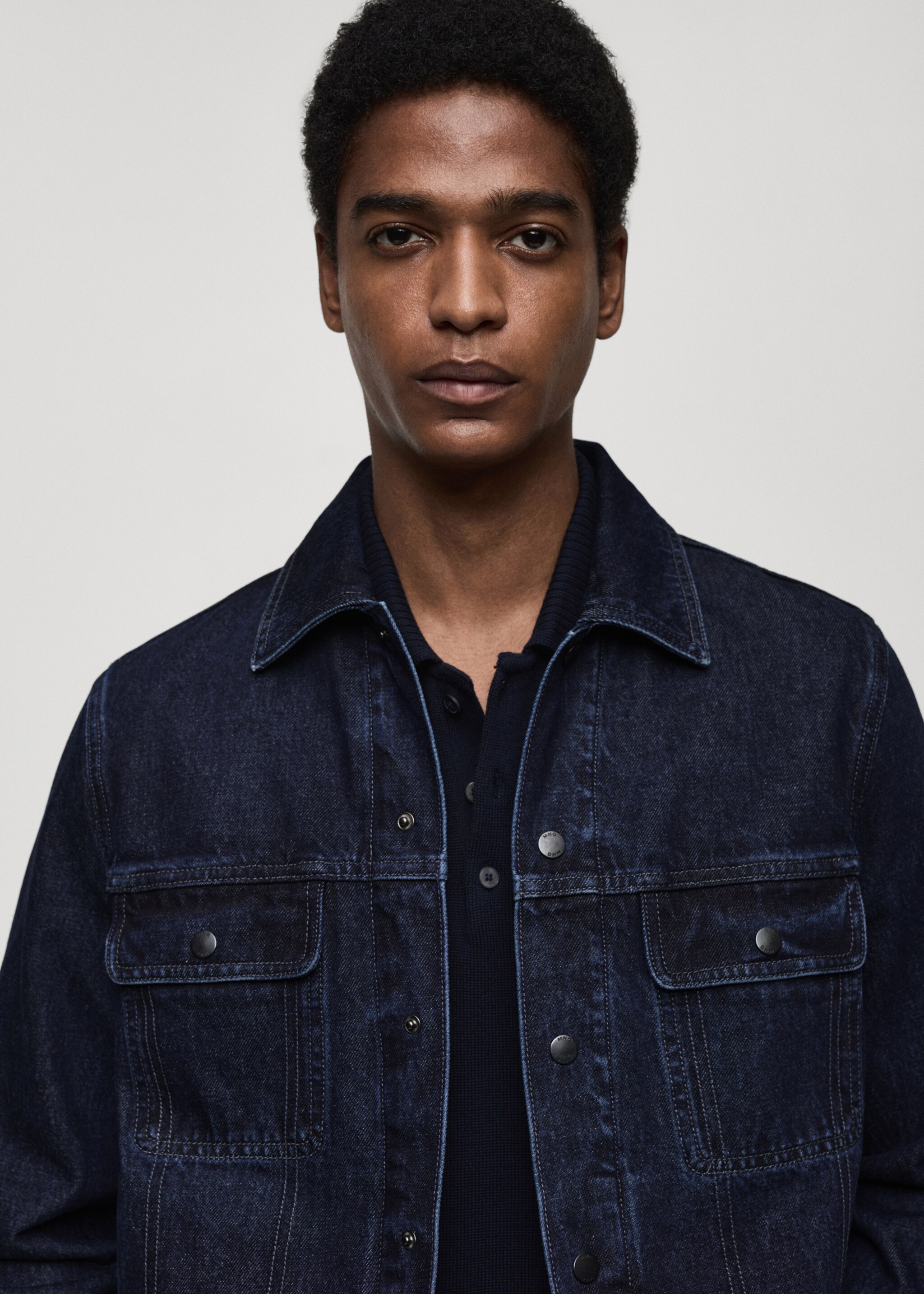 Kürk yakalı denim mont - Ürün detayı 1