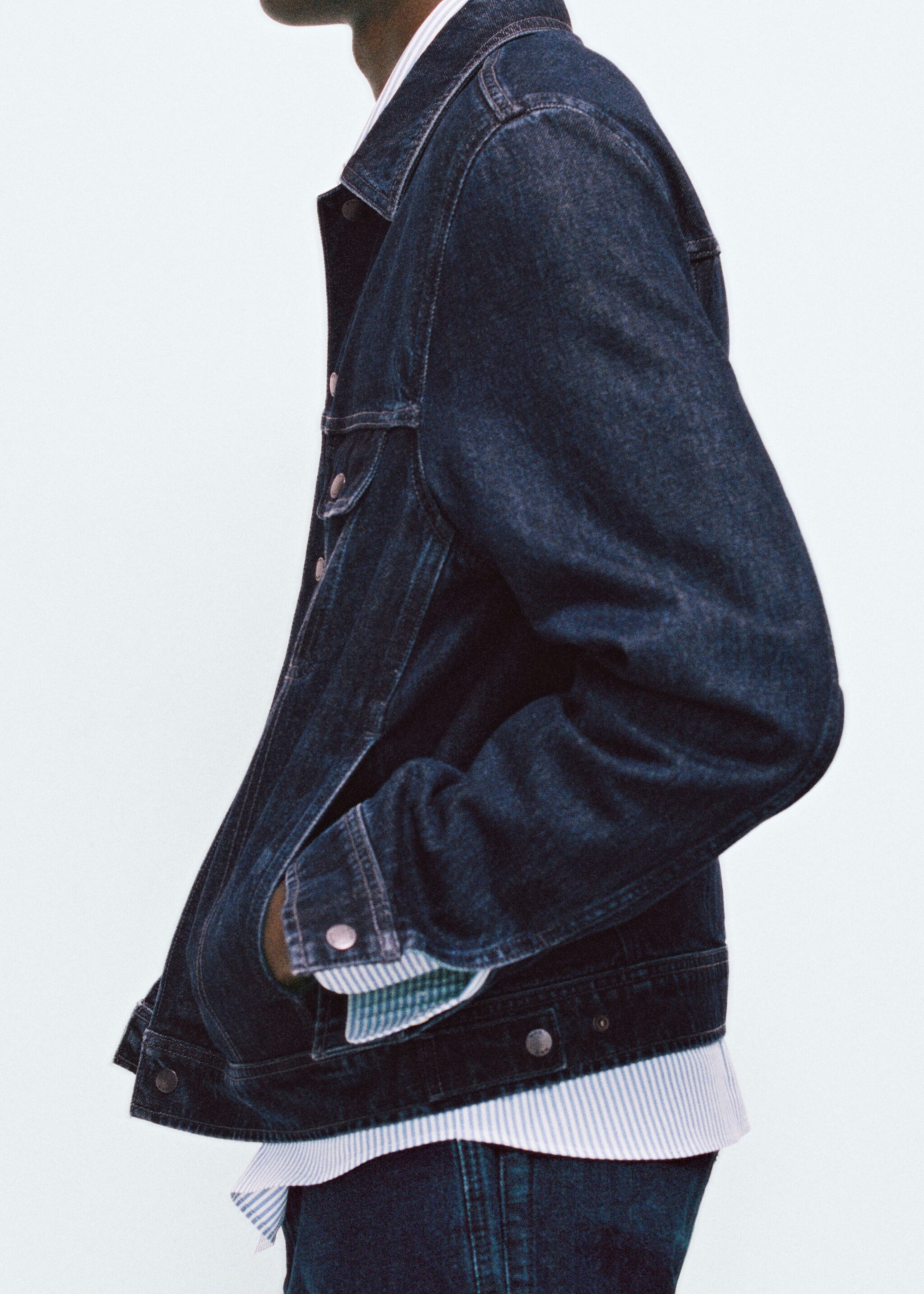 Kürk yakalı denim mont - Ürün detayı 5