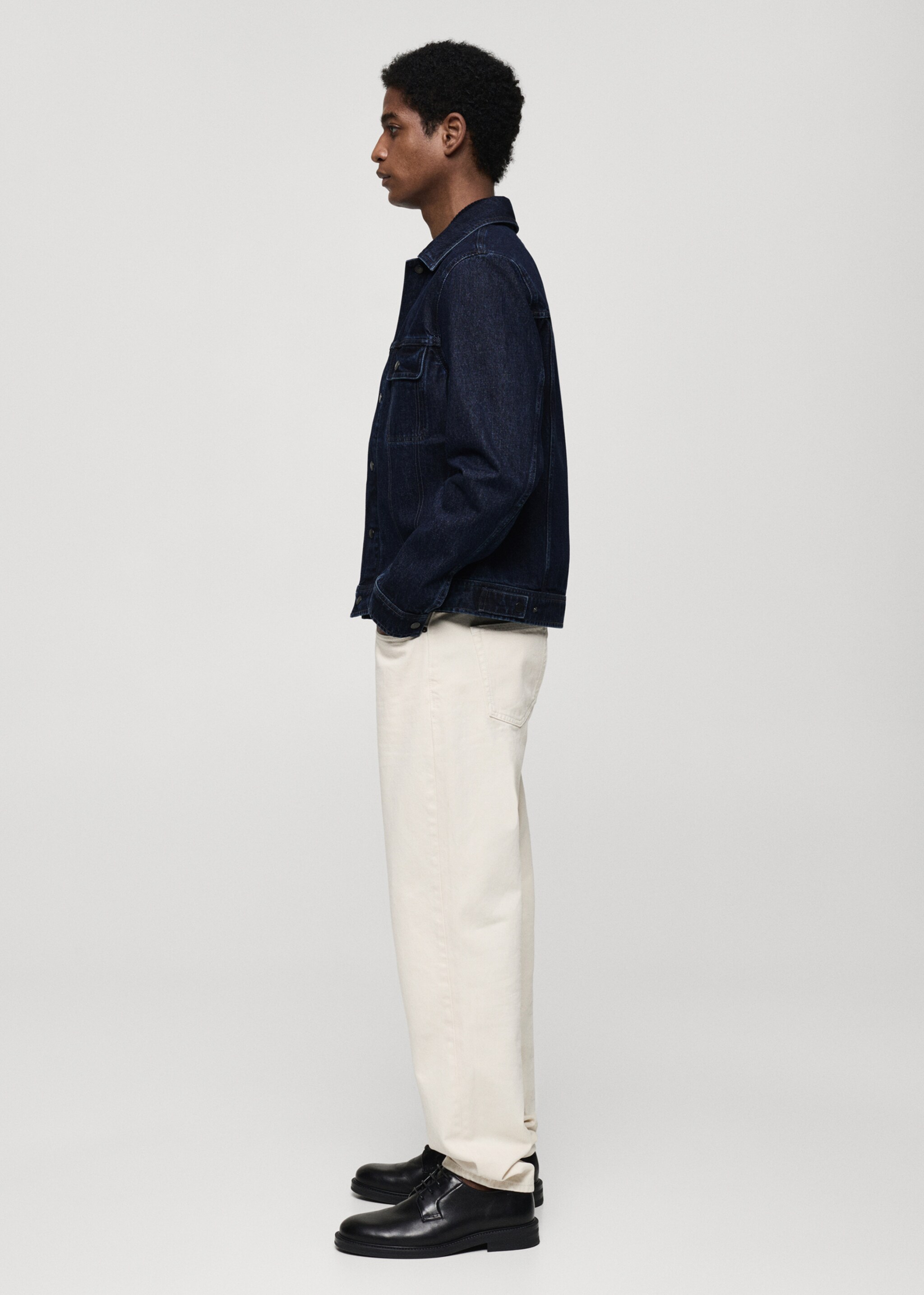 Kürk yakalı denim mont - Ürün detayı 6