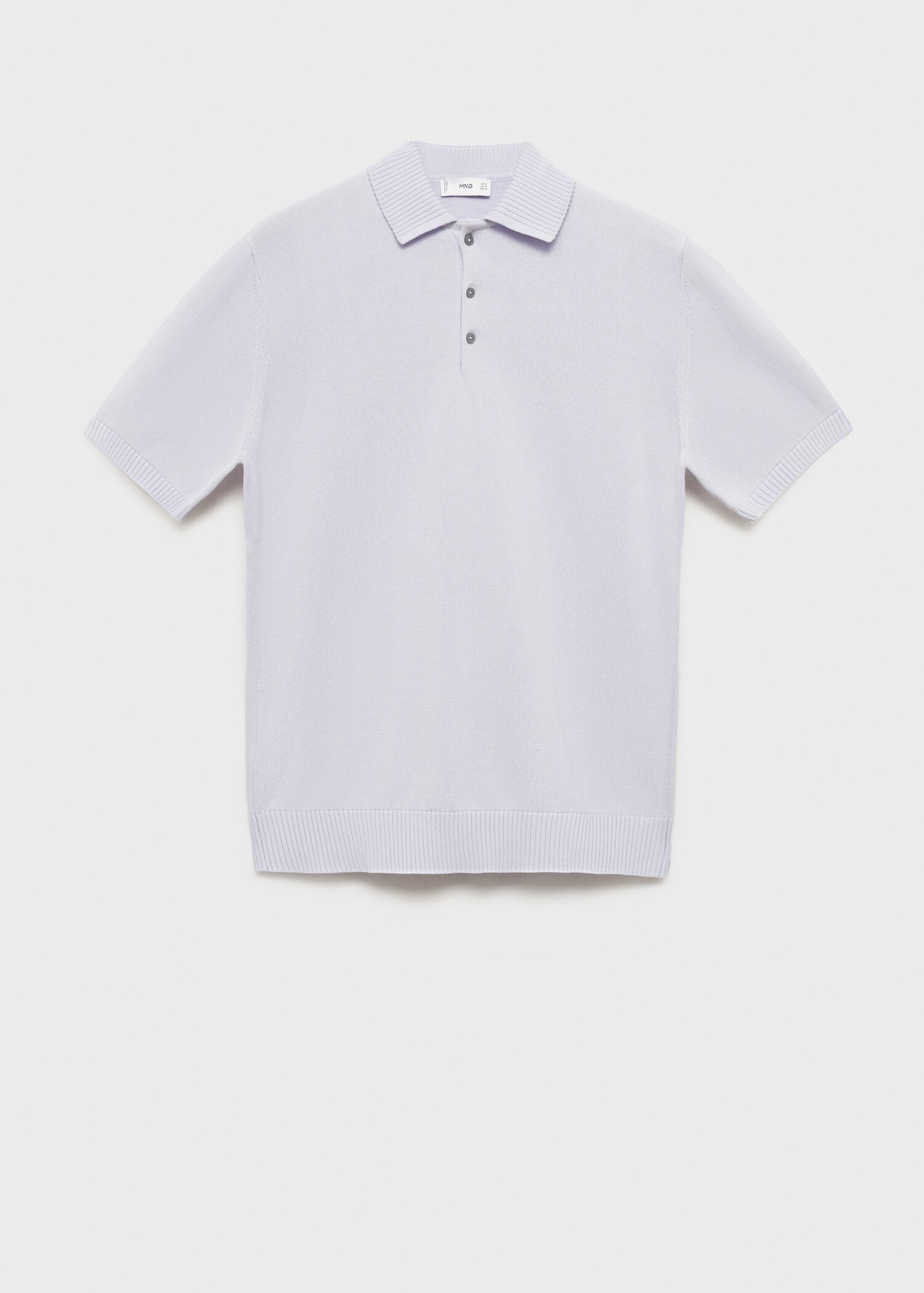 Fine-knit cotton polo shirt - Article without model