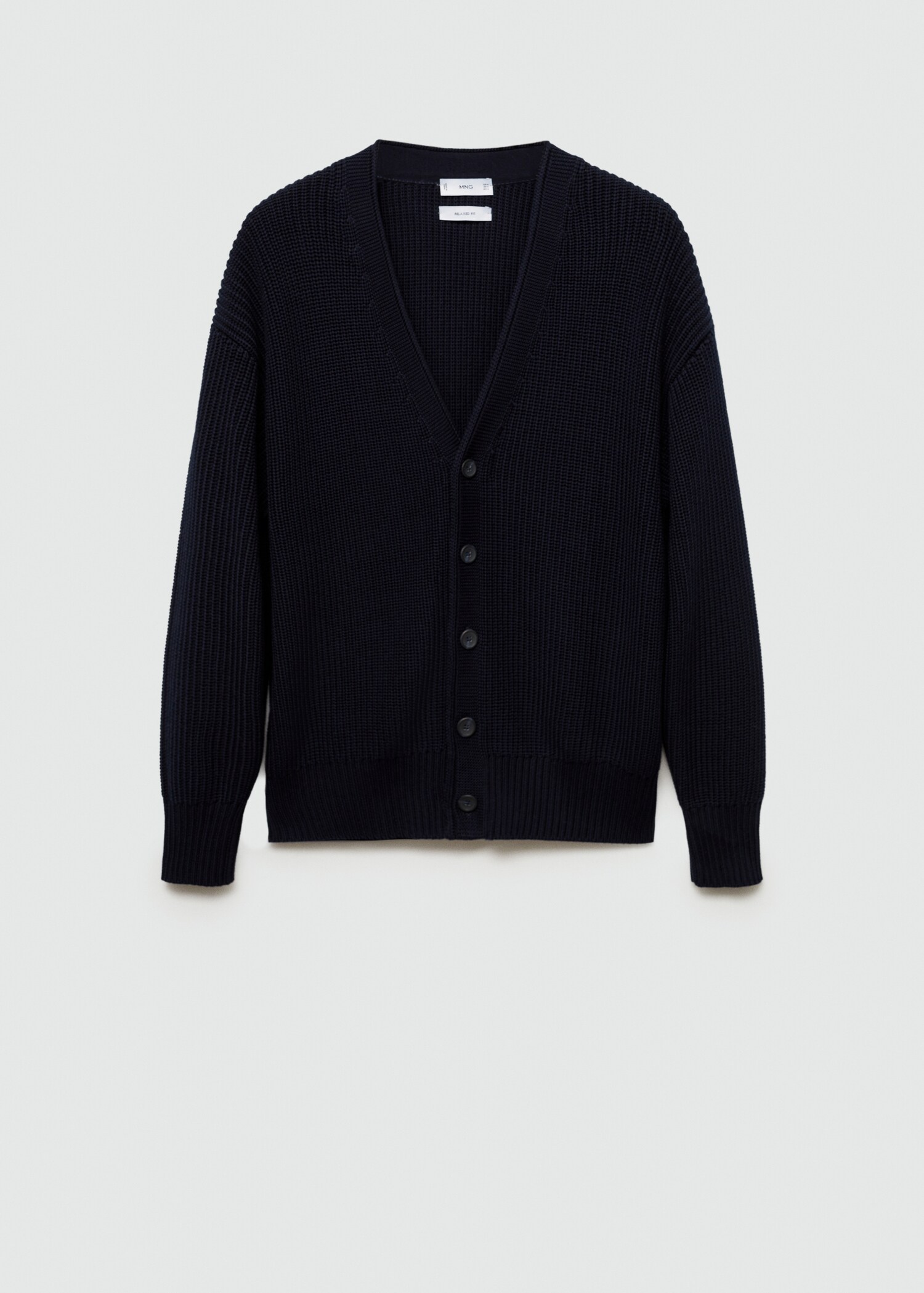 Chunky ribbed cardigan with buttons - Article without model