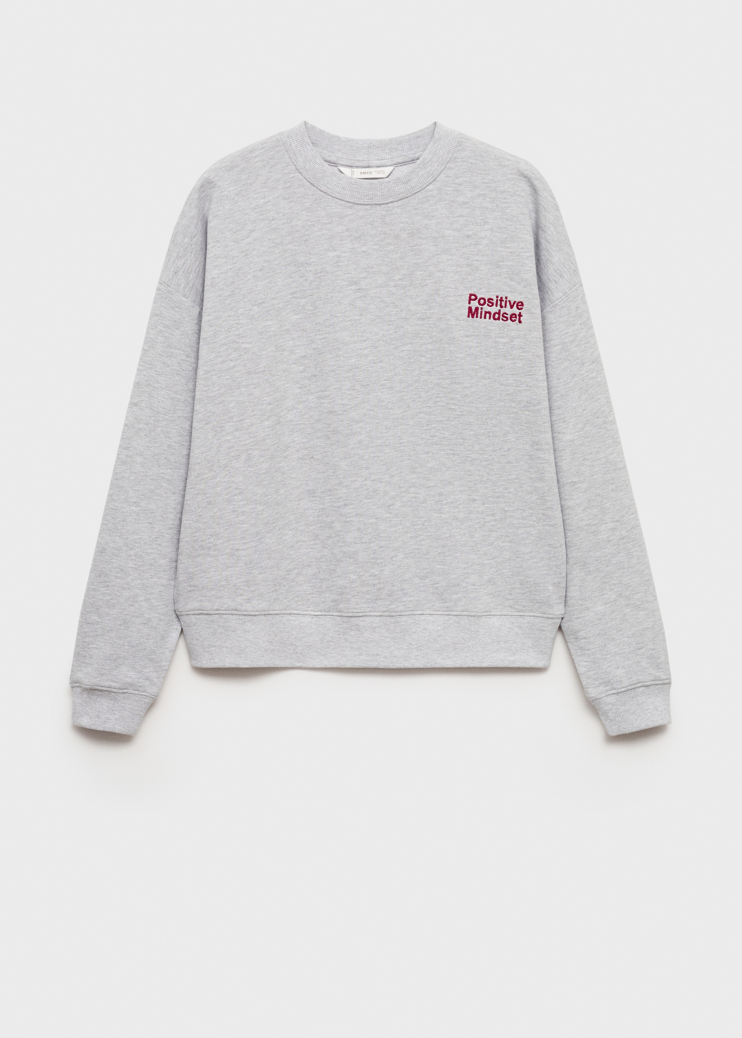 Embroidered detail cotton sweatshirt - Article without model