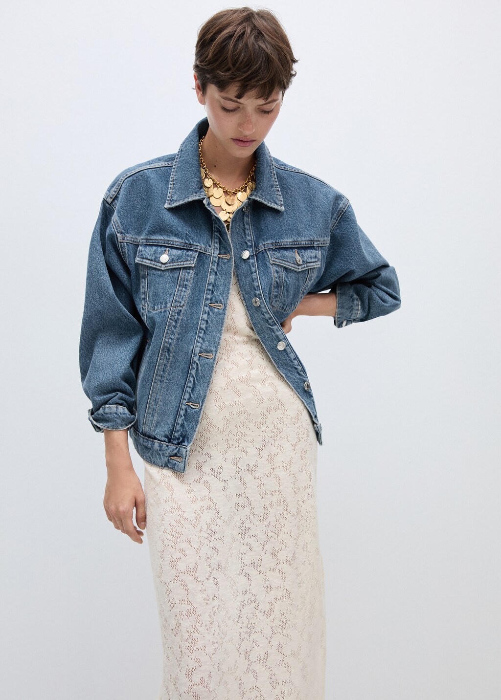 Star denim jacket MANGO
