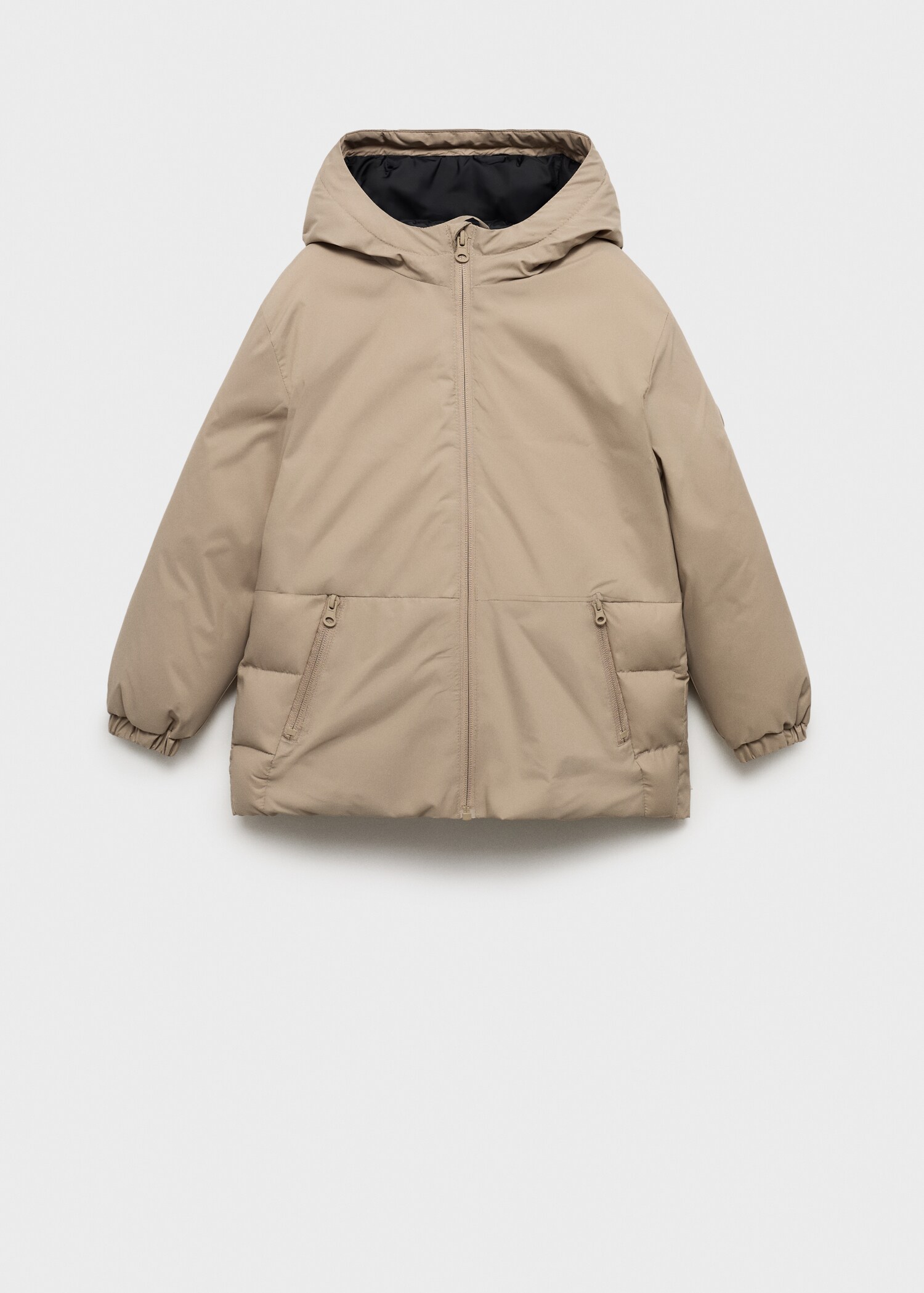 Hooded water-repellent quilted jacket - Article without model