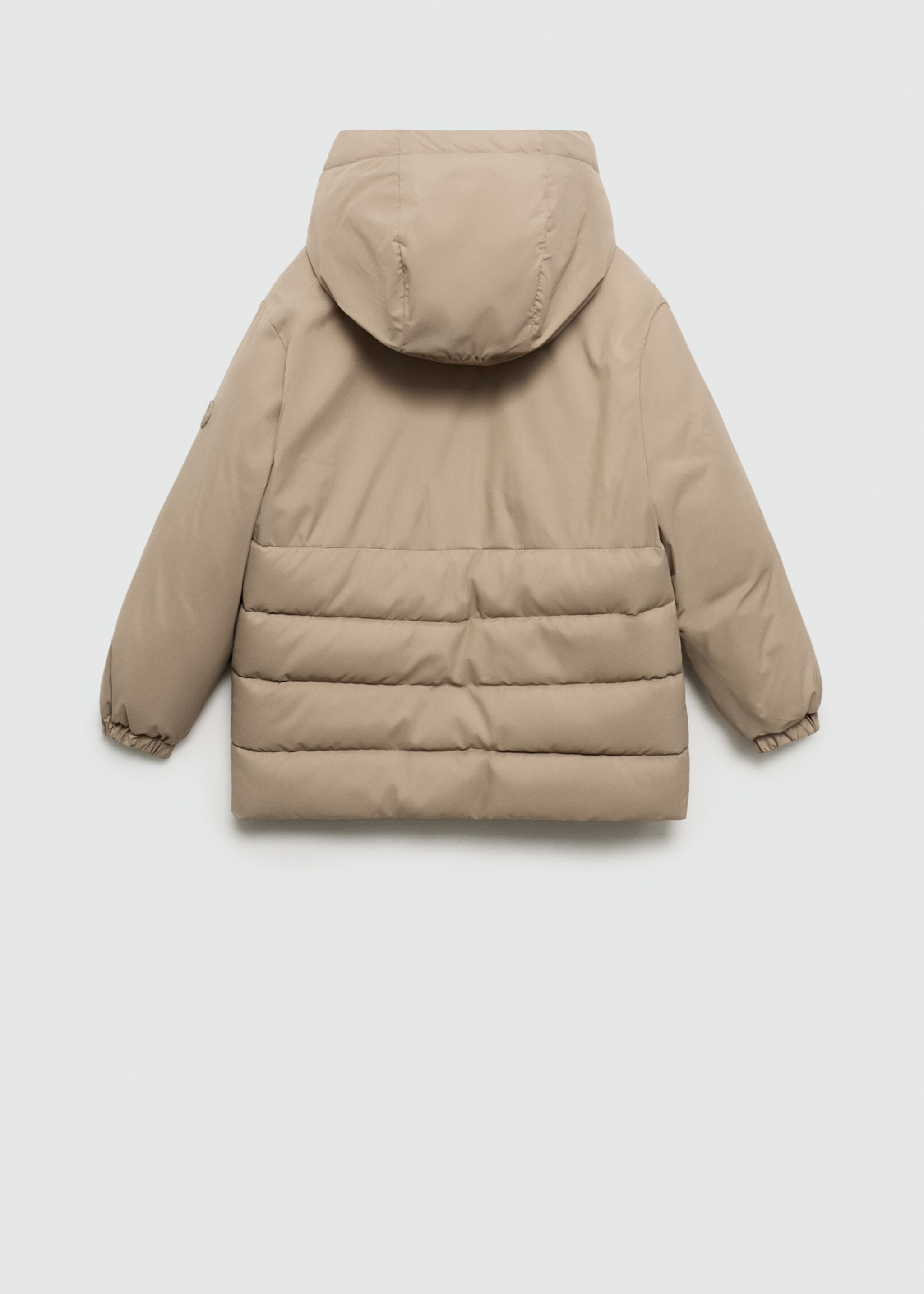 Hooded water-repellent quilted jacket - Reverse of the article