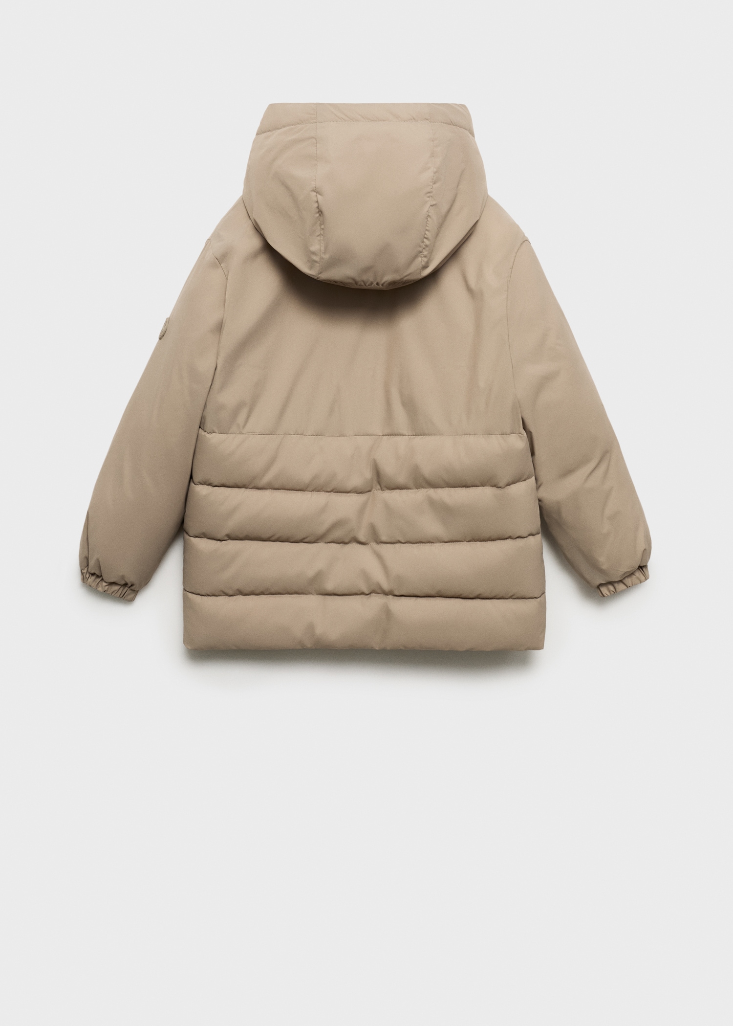 Hooded water-repellent quilted jacket - Reverse of the article