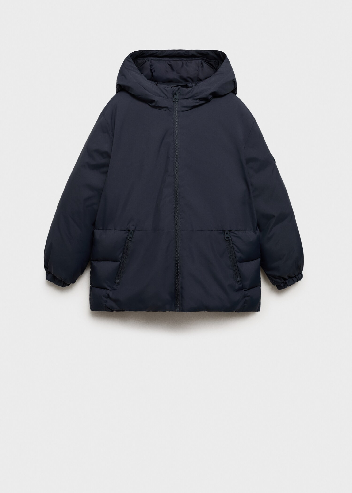 Hooded water-repellent quilted jacket - Article without model