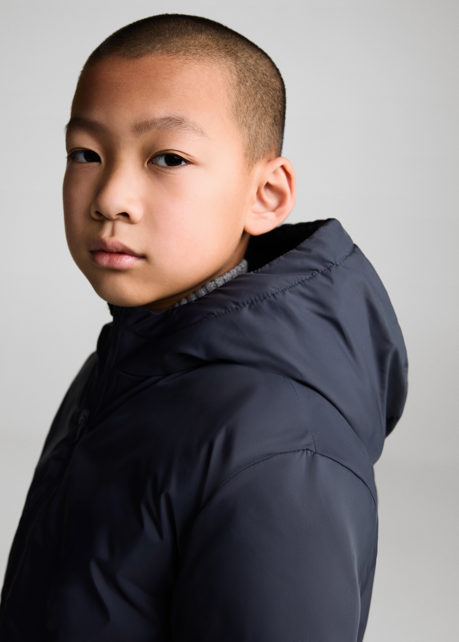 Hooded water-repellent quilted jacket - Details of the article 1