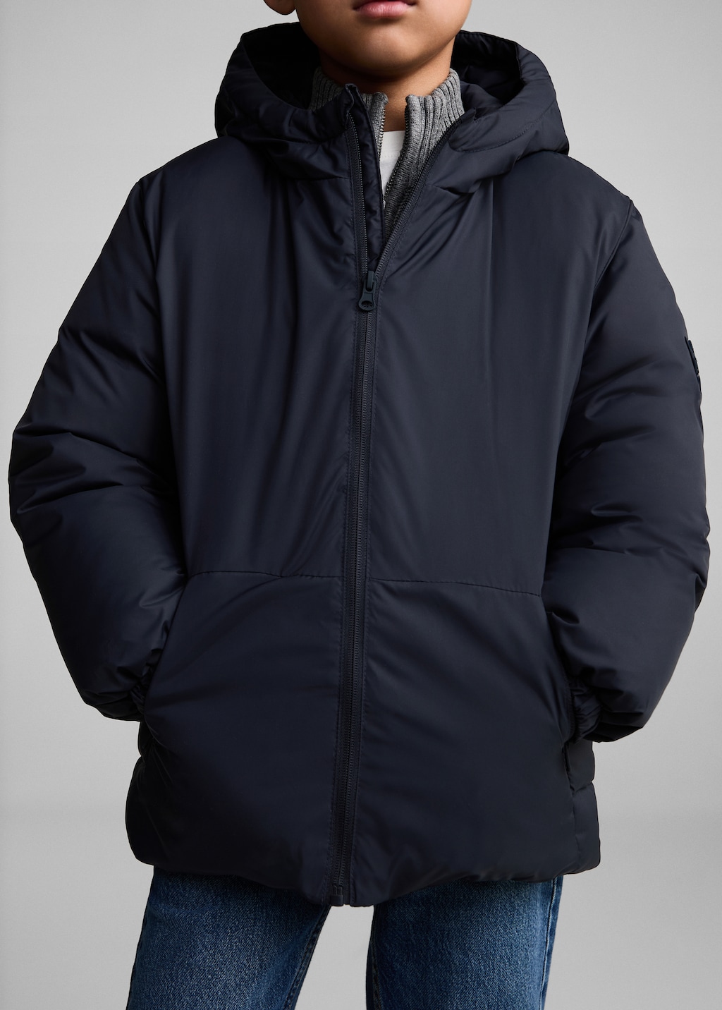 Hooded water repellent quilted jacket Kids MANGO Ireland