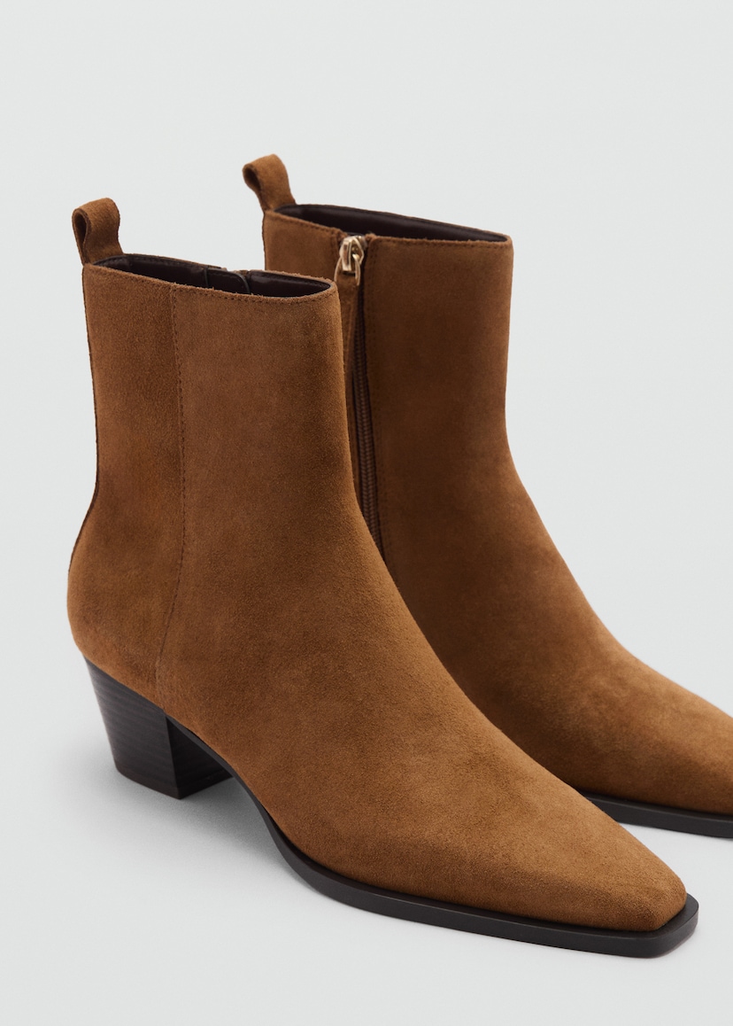 Suede leather ankle boots Women MANGO USA