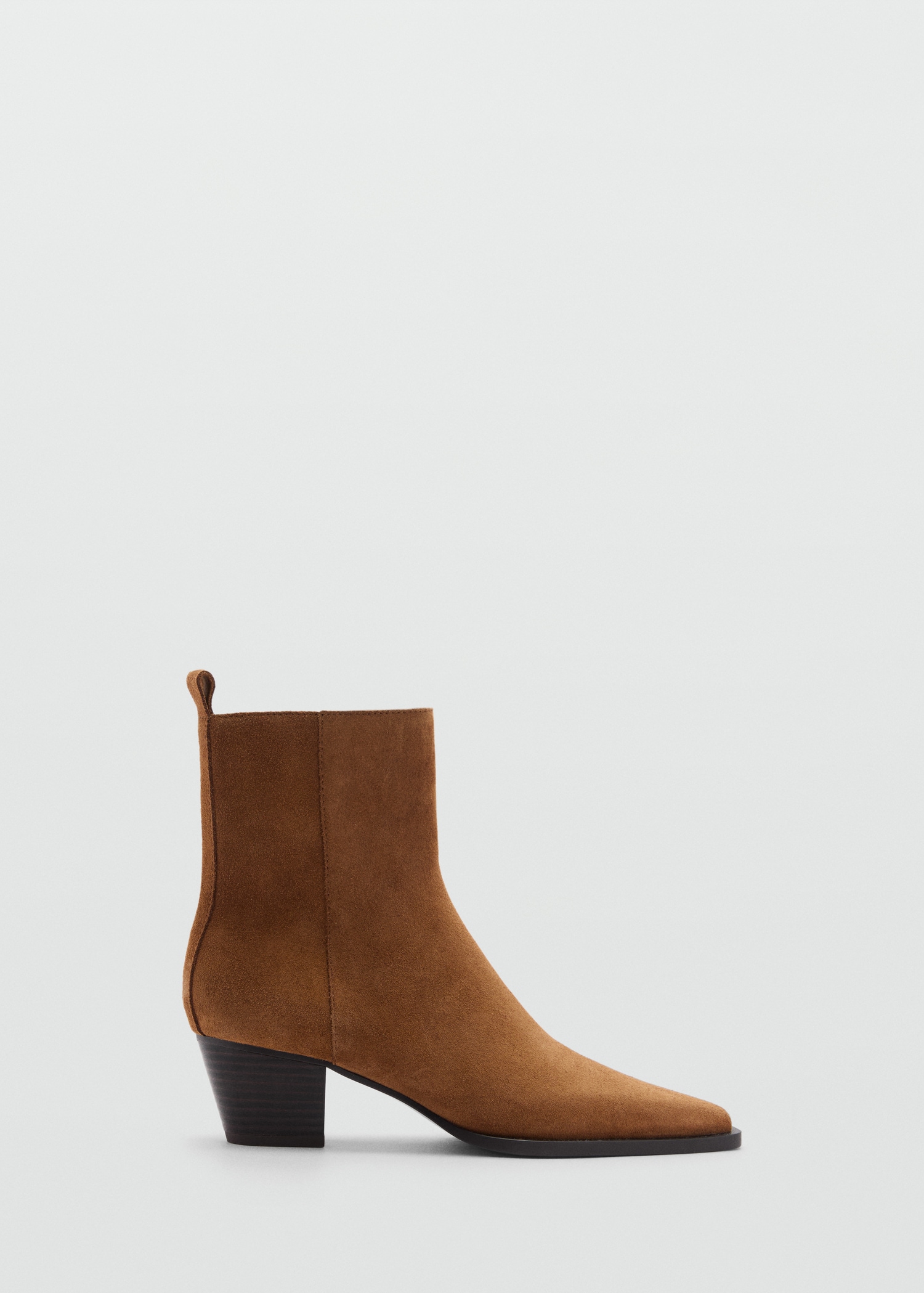 Heel suede ankle boot MANGO