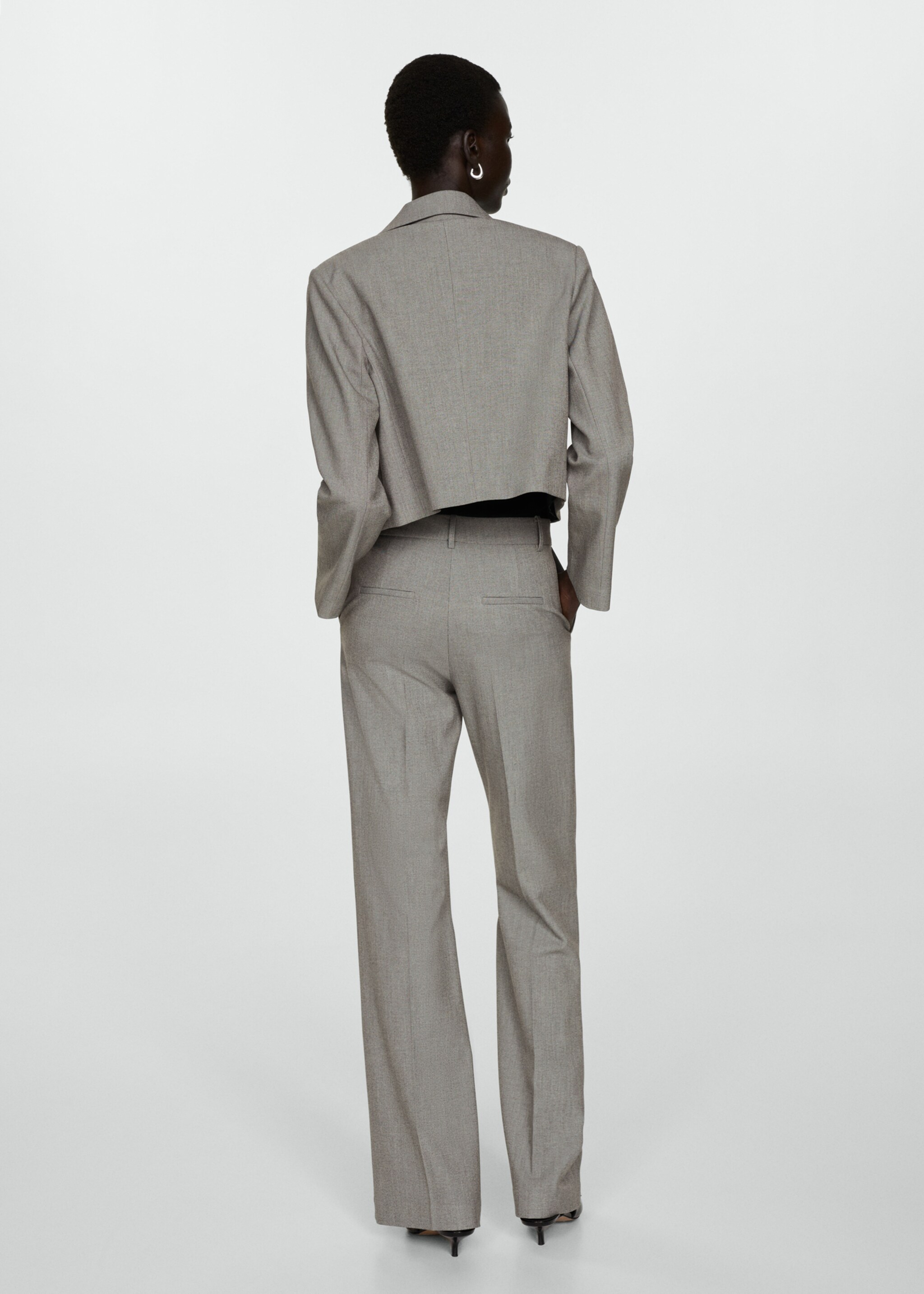 High-waist flared trousers - Reverse of the article