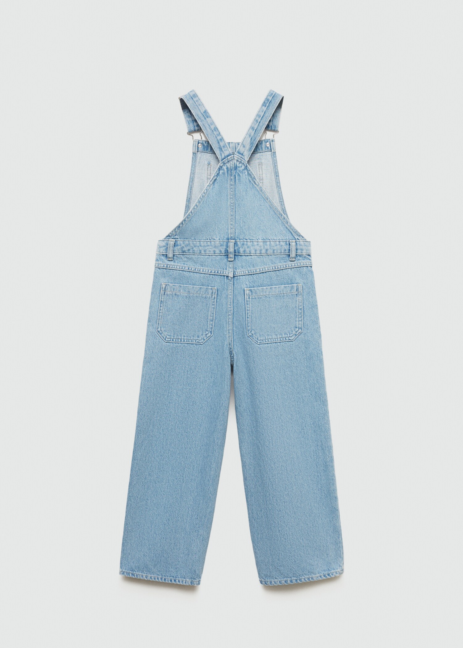 Straight denim dungarees - Reverse of the article