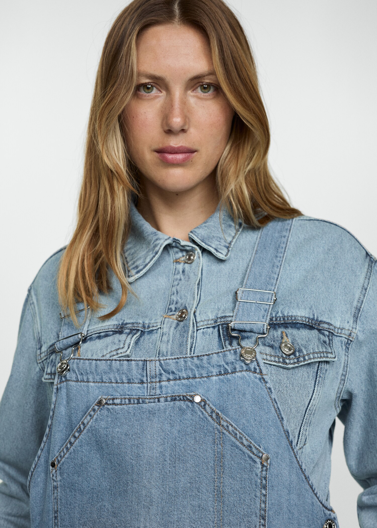 Maternity denim dungarees - Details of the article 1