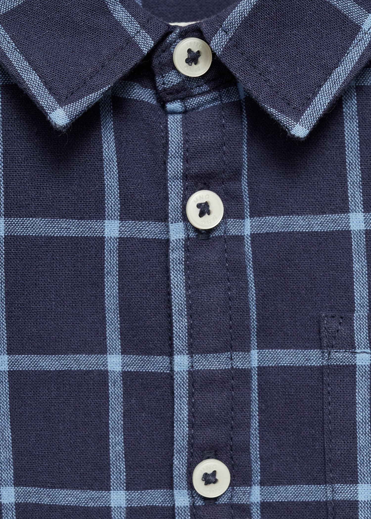 Check cotton shirt - Details of the article 8