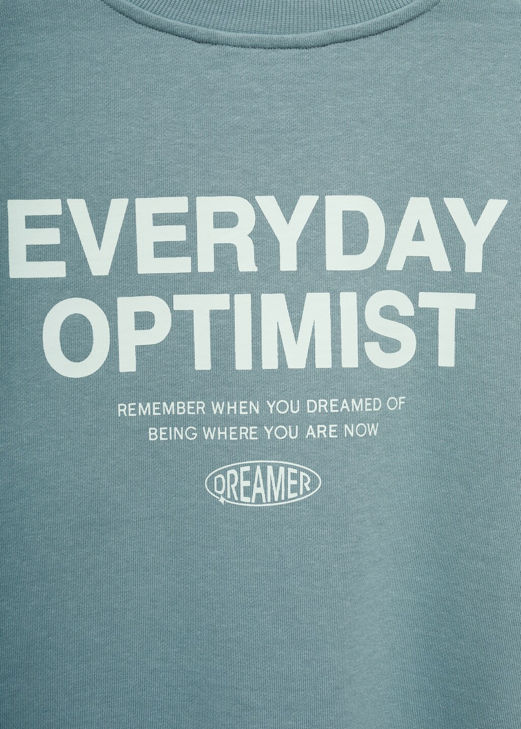 Embroidered message sweatshirt