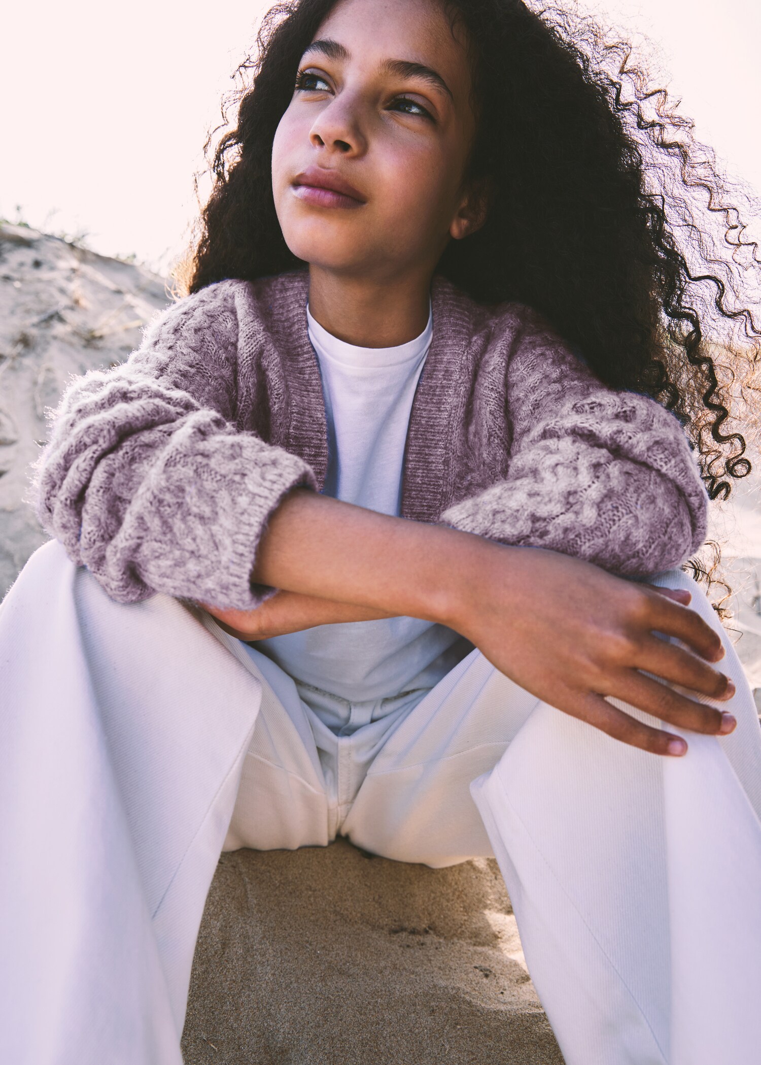 Knitted braided cardigan - Details of the article 5