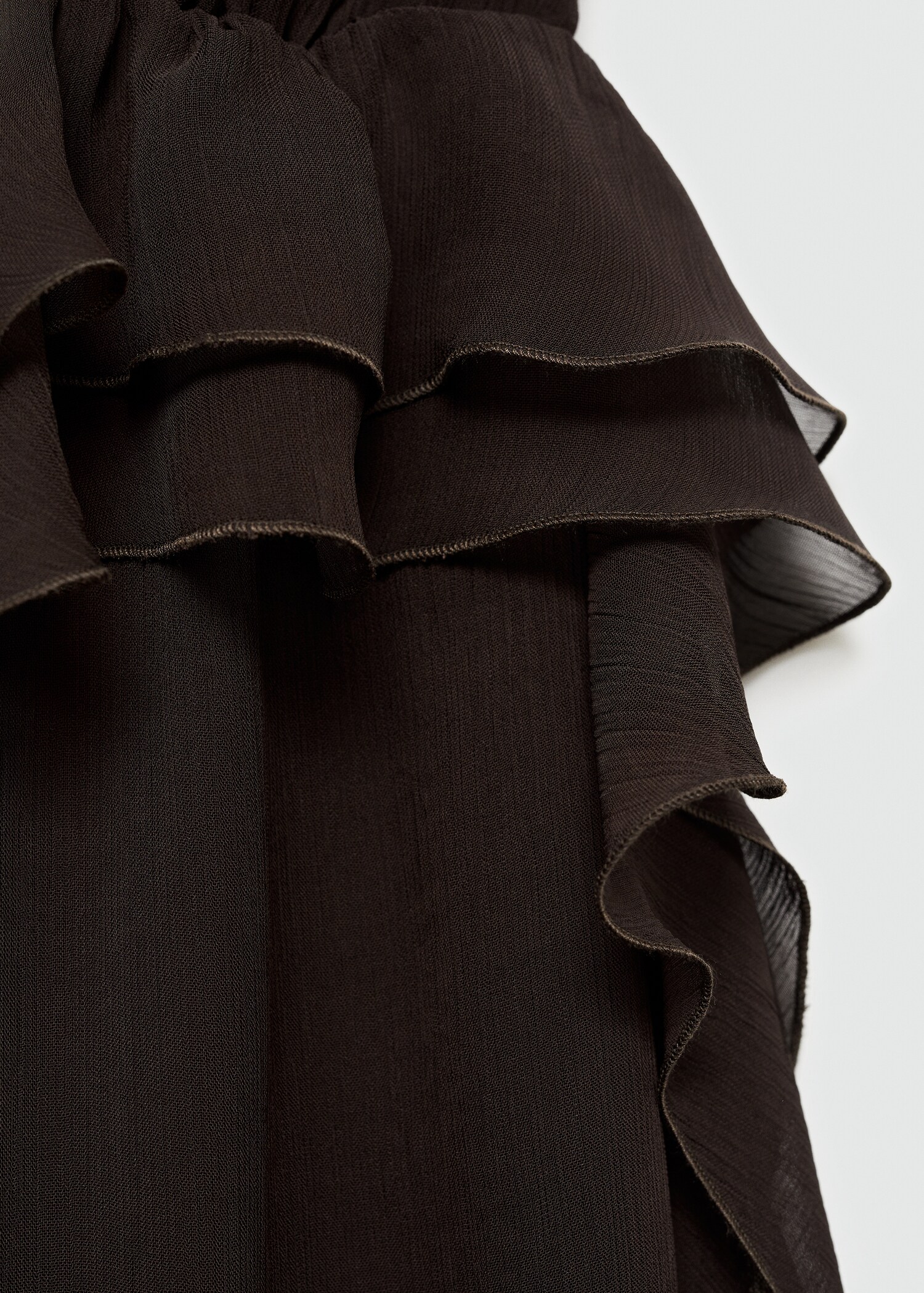 Vestido gasa tirantes volantes - Details of the article 0